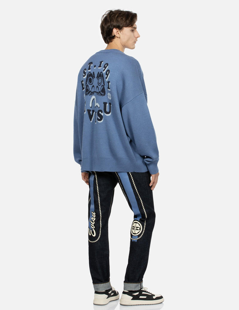 SEAGULL AND DARUMA INTARSIA RELAX FIT KNIT SWEATER 3