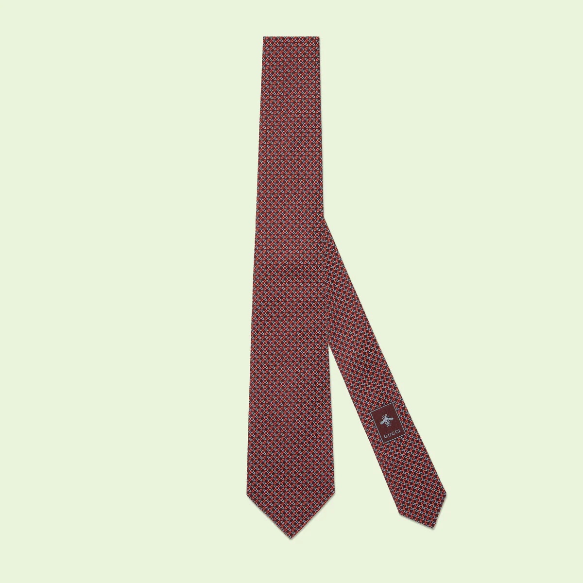 Geometric G silk jacquard tie - 1