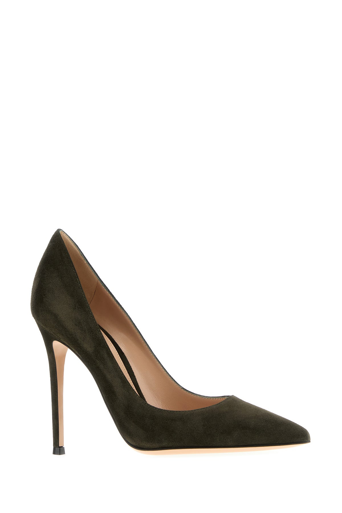 Bottle green suede pumps - 2