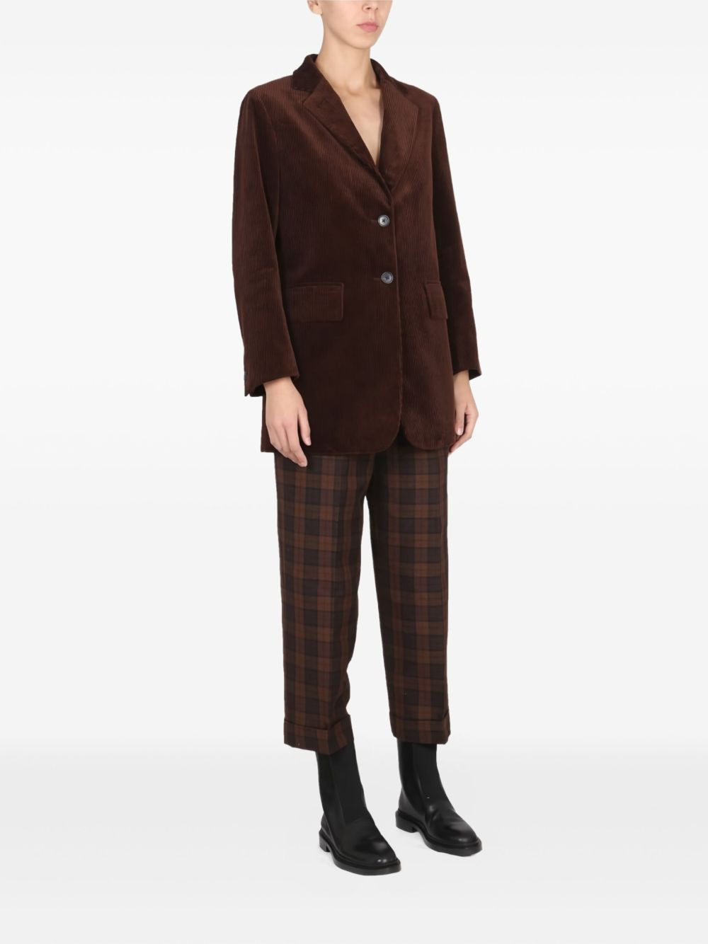 corduroy single-breasted blazer - 2