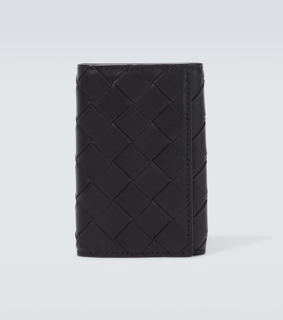 Intrecciato bifold leather wallet - 1