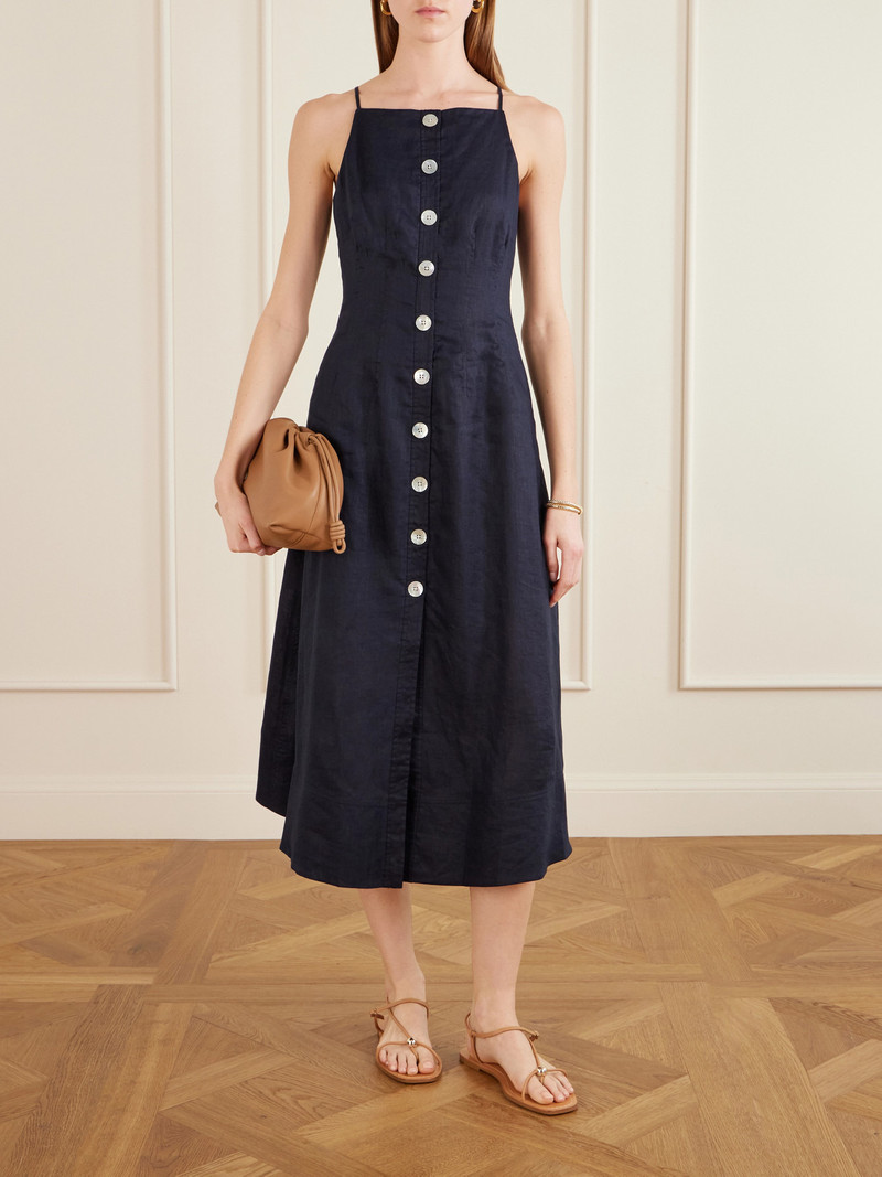 VERONICA BEARD Georges Linen Midi Dress outlook