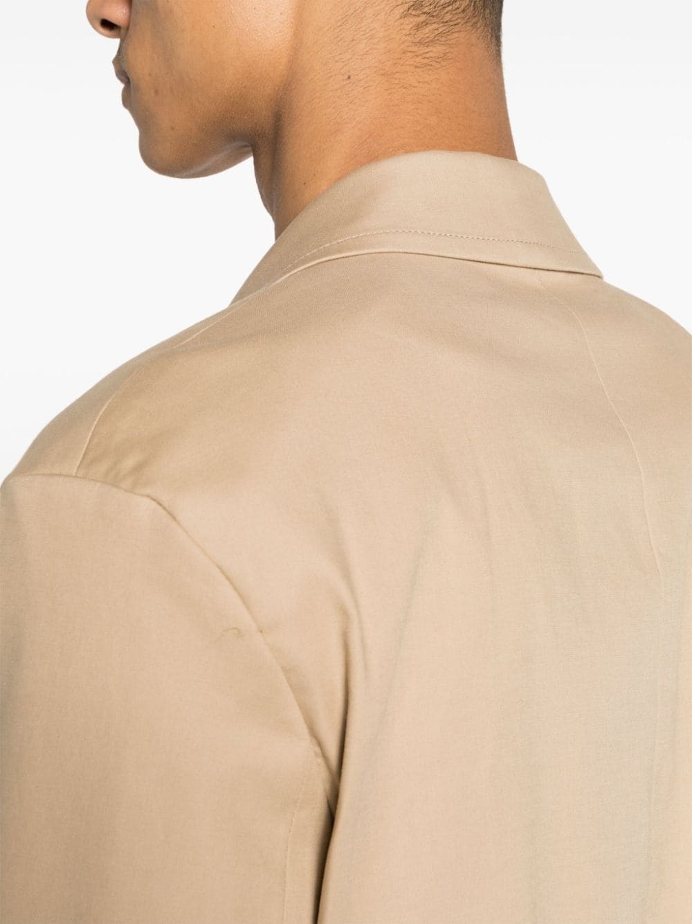 single-breasted cotton blazer - 5