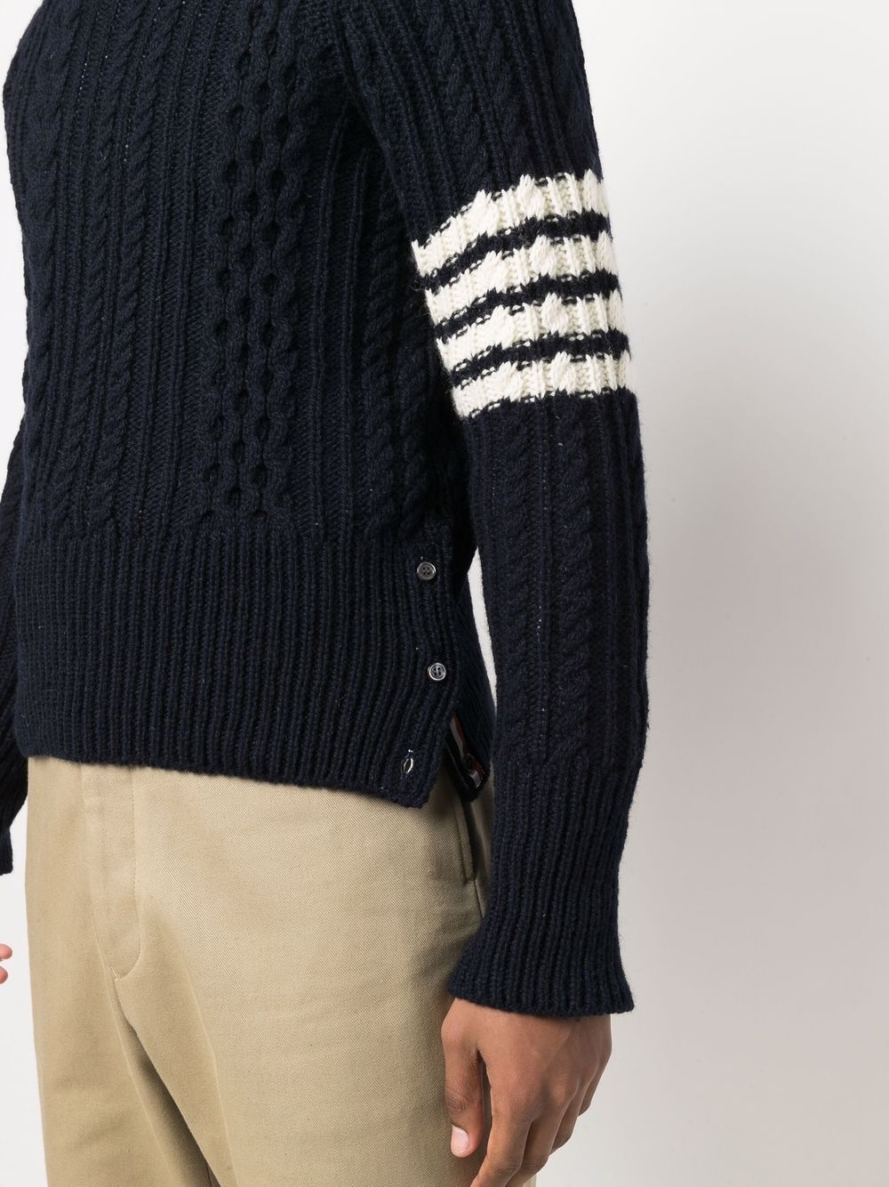 4-Bar cable-knit jumper - 5