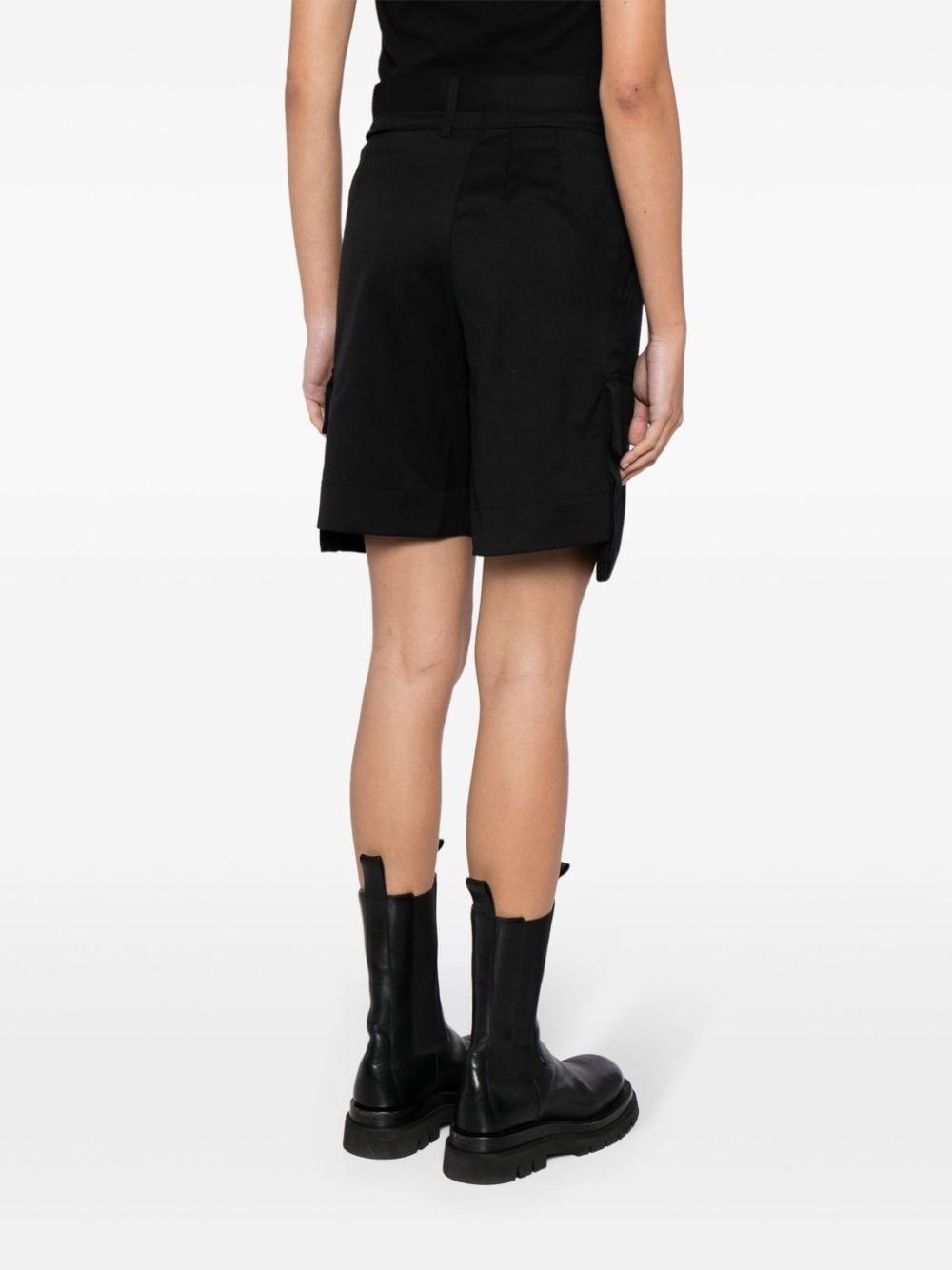 drawstring-waistband knee-length shorts - 8