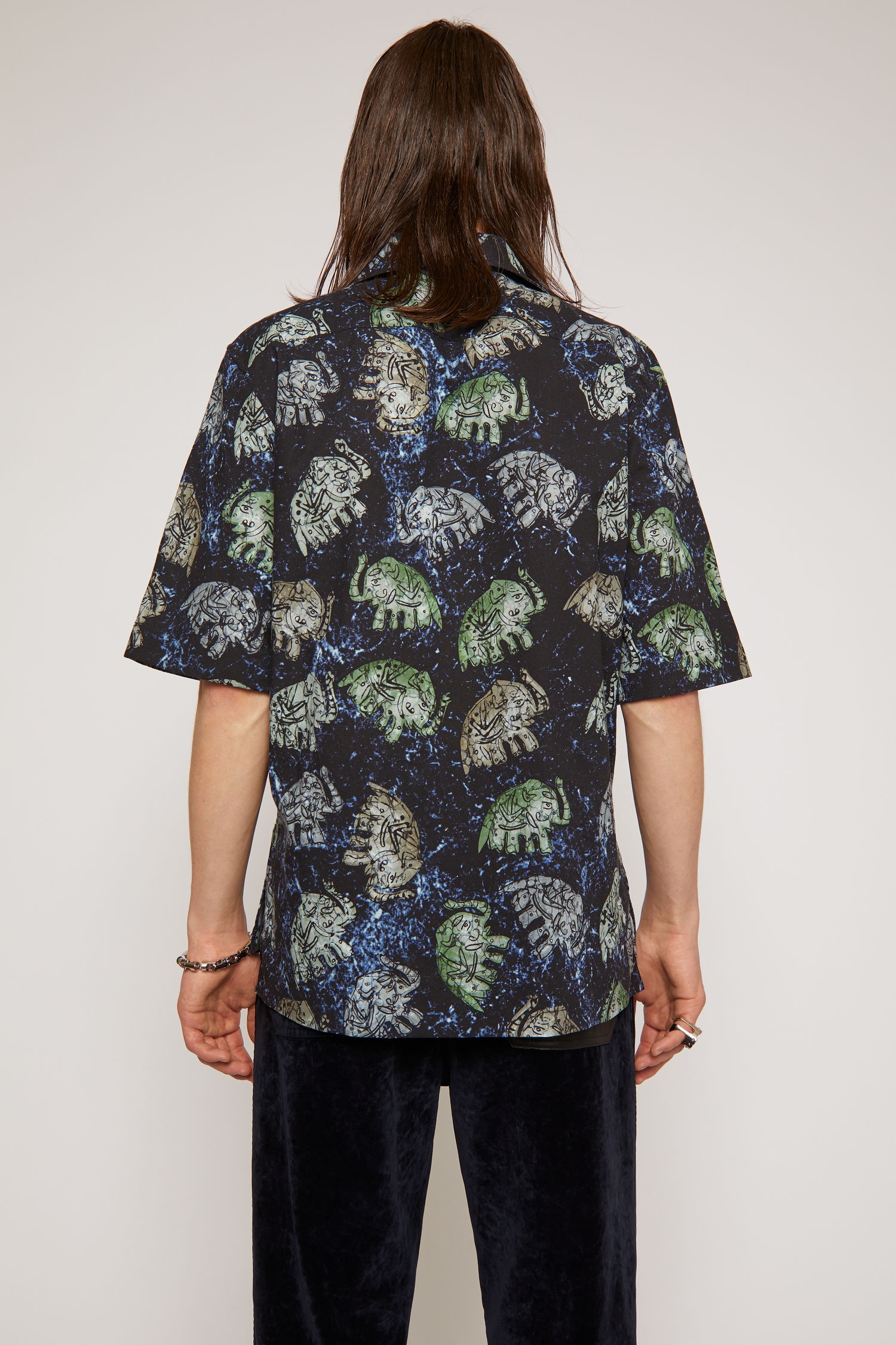 Elephant-print shirt navy - 3