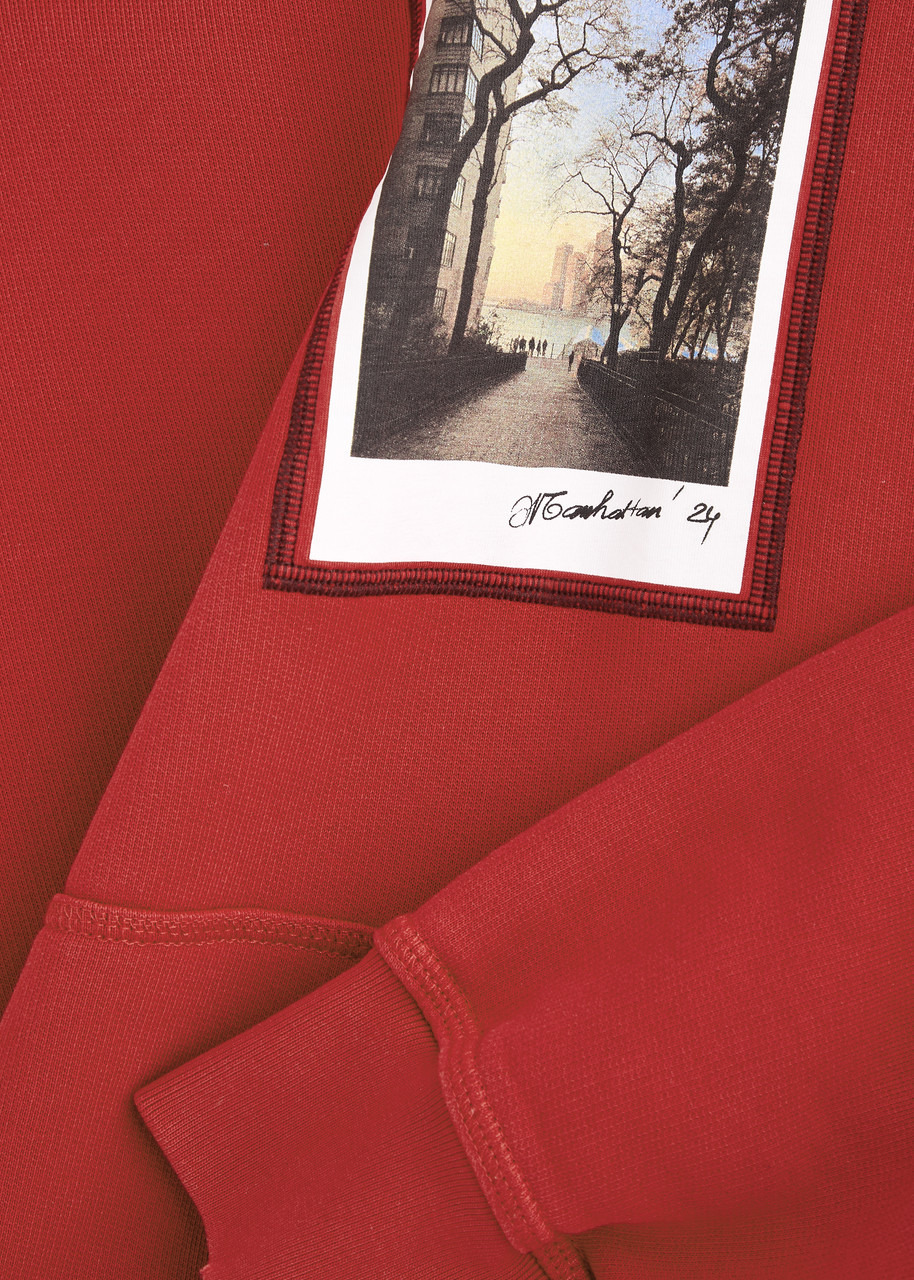 Helmut Lang Postcard Printed Hooded Cotton Sweatshirt - 5