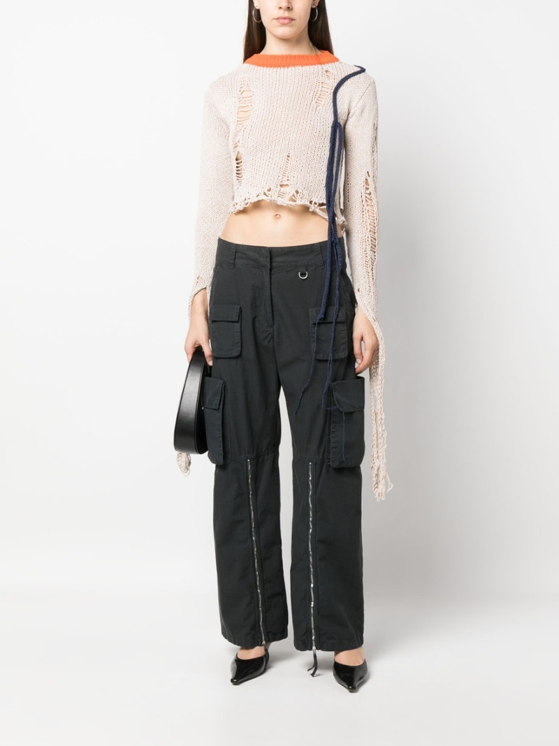 OTTOLINGER distressed-finish cropped jumper outlook