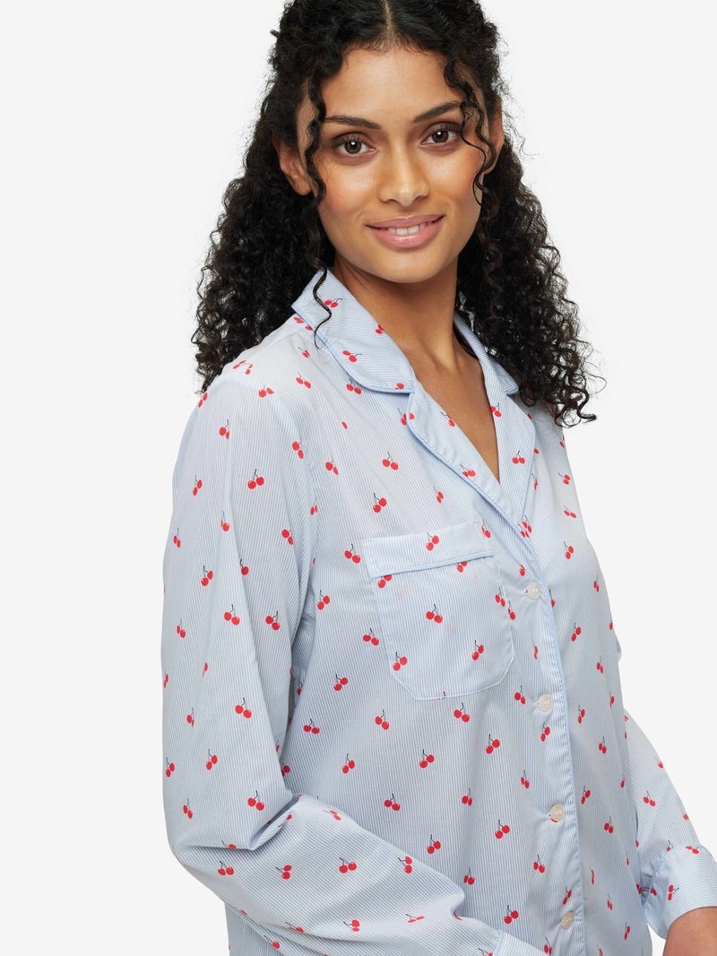 Women's Pyjamas Nelson 84 Cotton Batiste Blue - 2