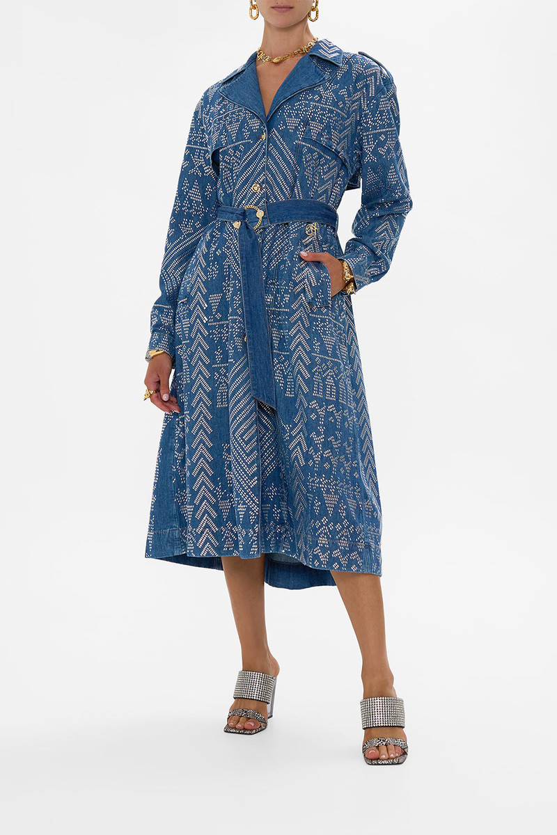 DESERT REIGN LONGLINE BELTED TRENCH COAT 8