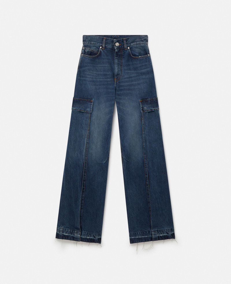 Vintage Wash Cargo Jeans - 1
