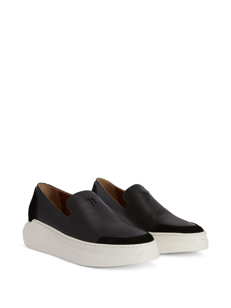 Giuseppe Zanotti Conley logo-lettering loafers outlook