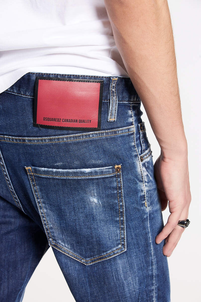 DARK SCAR WASH SKATER JEANS 4