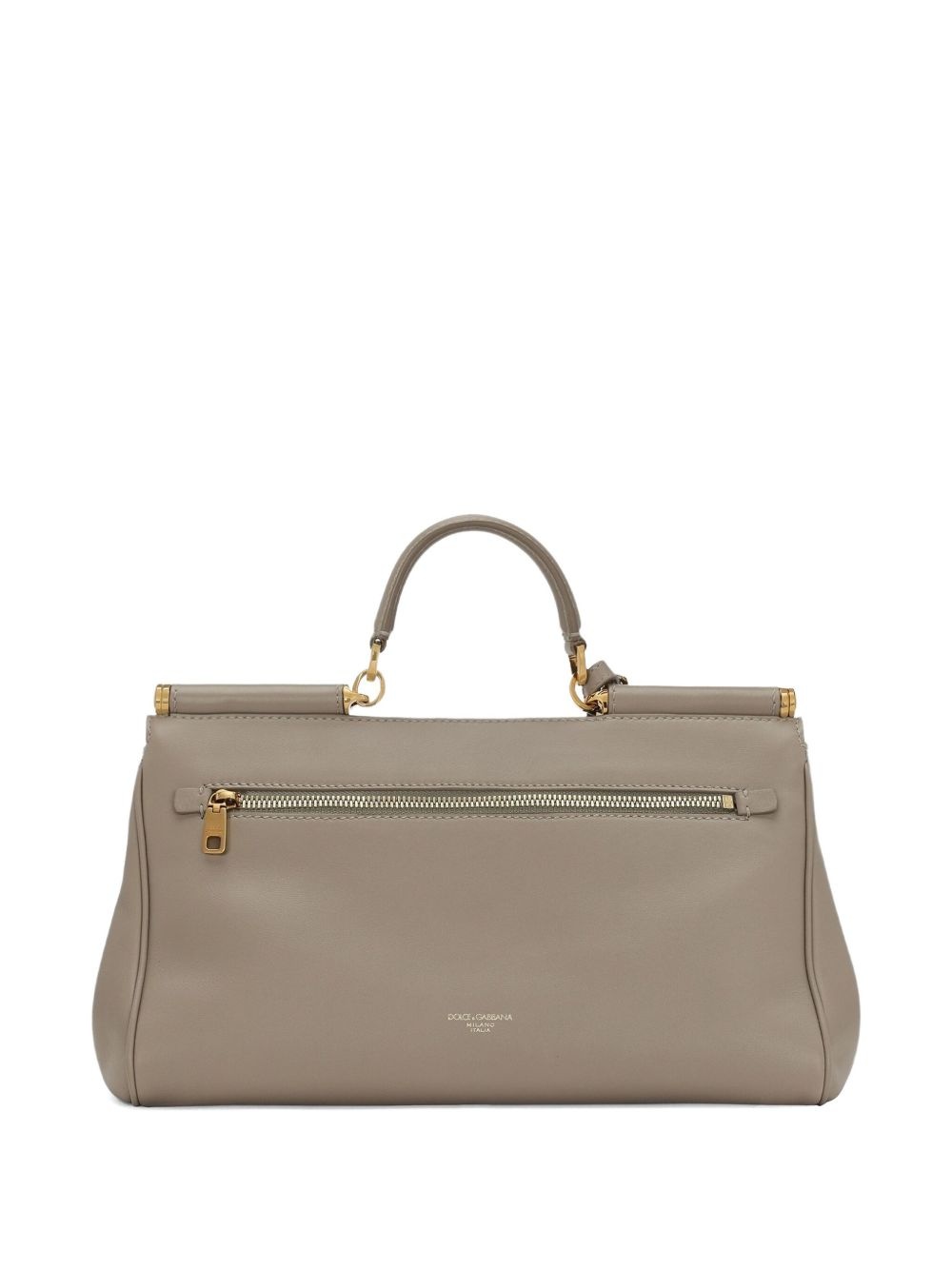 Sicily lock-charm leather tote bag - 2