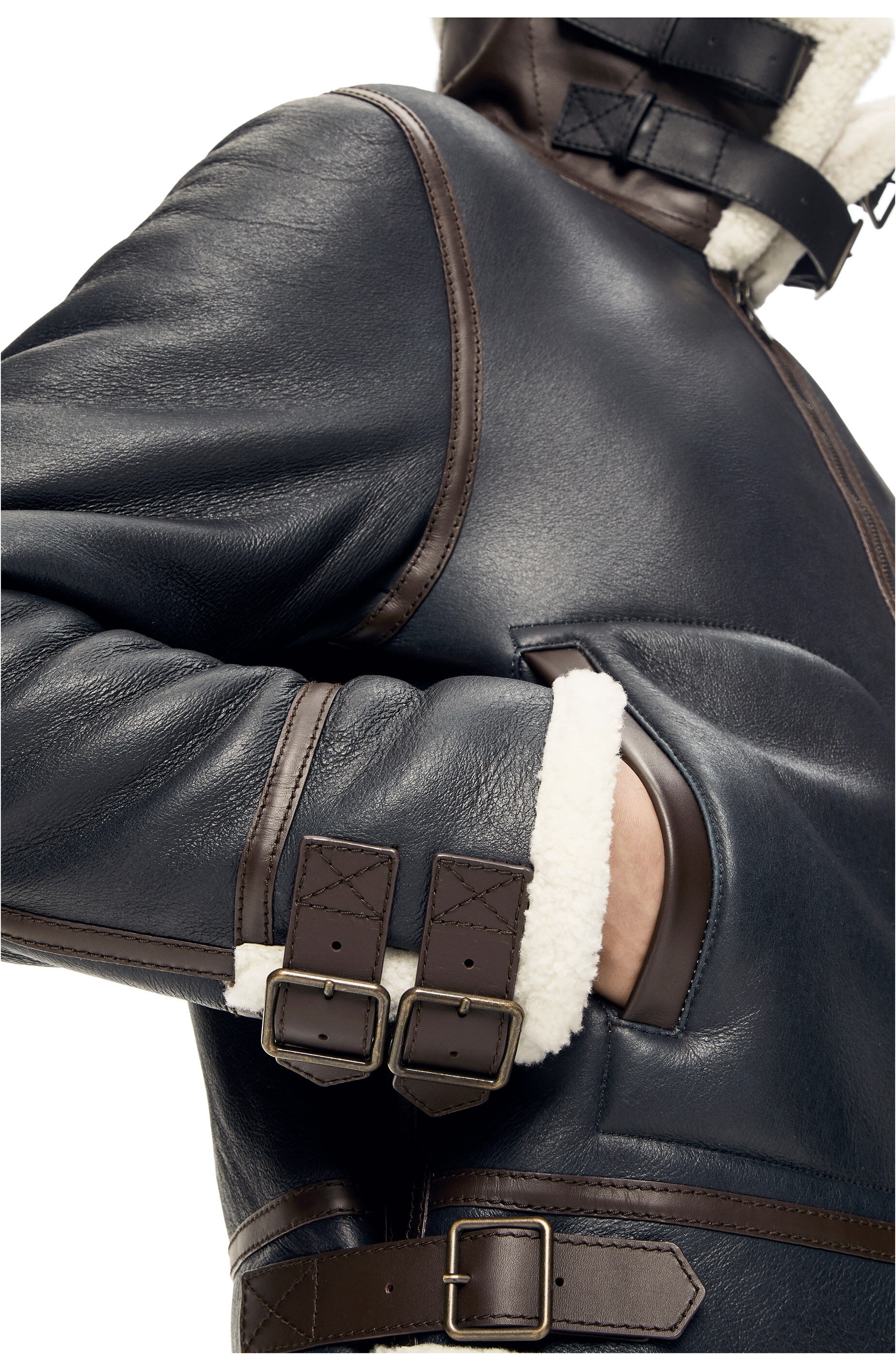 Aviator jacket in shearling - 5