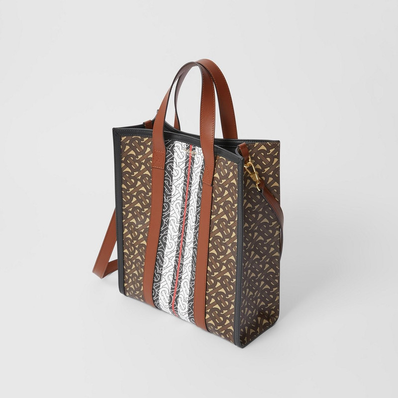 Burberry Small Monogram Stripe Portrait Tote Bag outlook