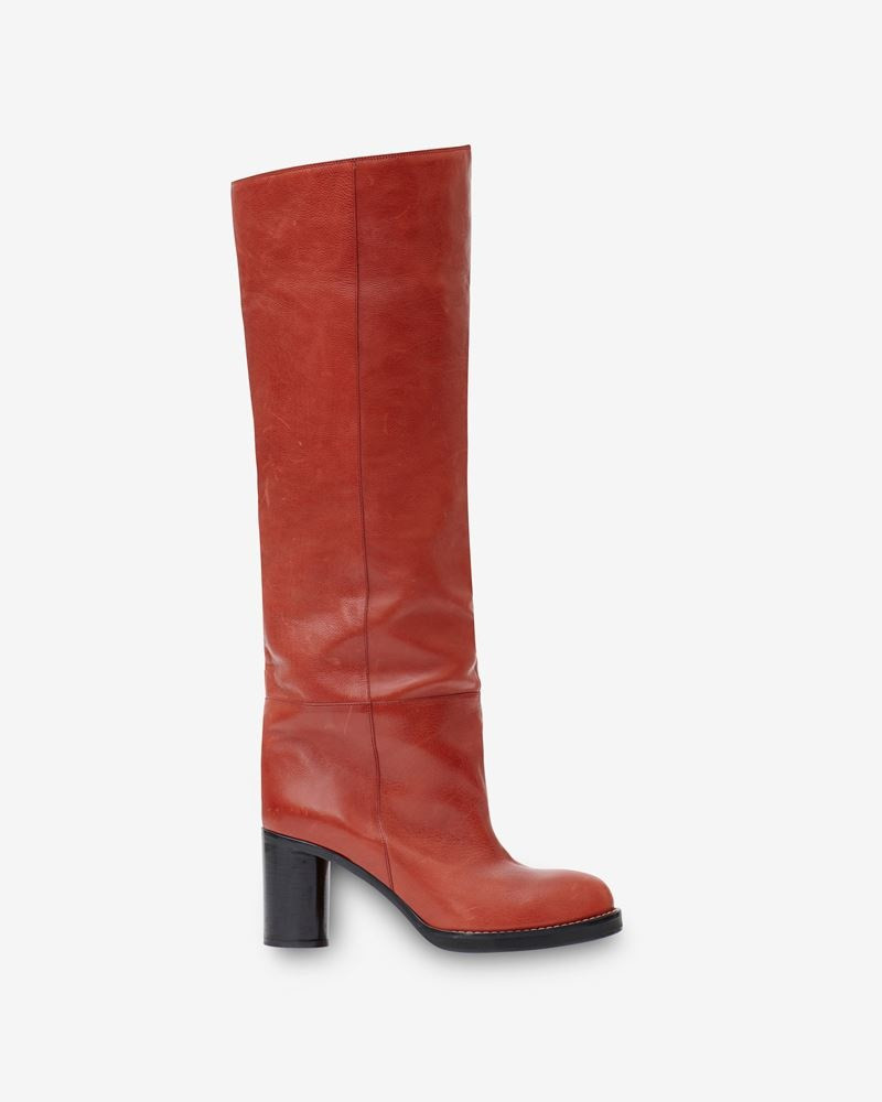 LELIA LEATHER KNEE BOOTS - 1