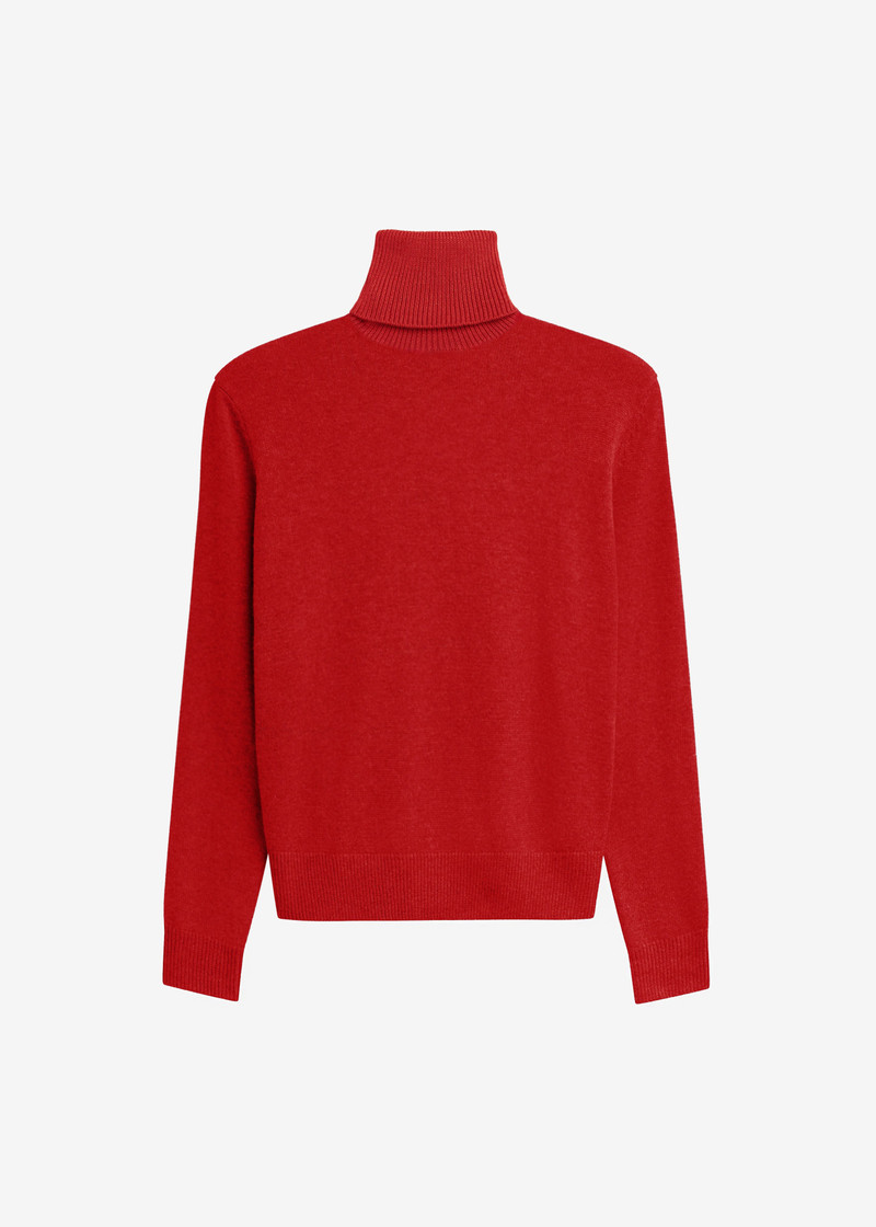 Koler Padded Knit Turtleneck - Red 1