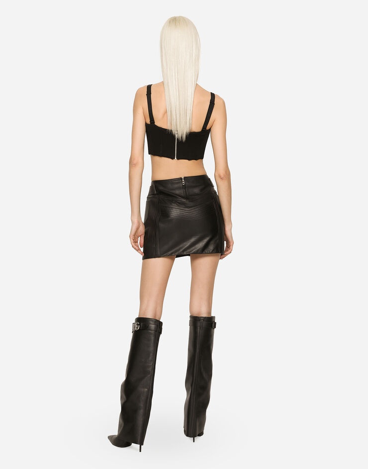 Nappa leather miniskirt - 3