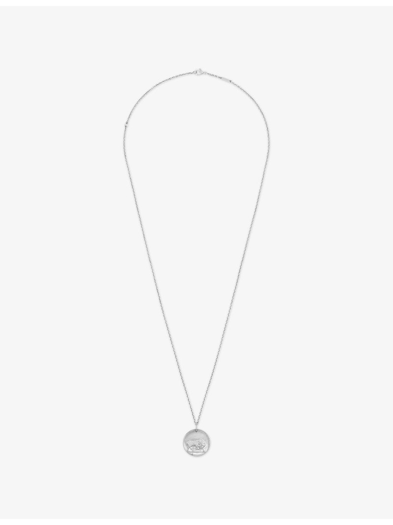 Zodiaque Medal Aires 18ct White-Gold Pendant 1