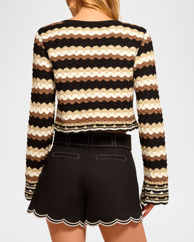 RAMY BROOK Alanza Crochet-Knit Cardigan outlook