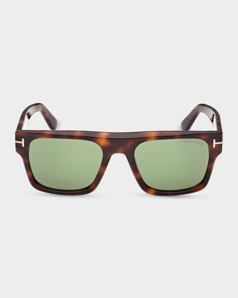 TOM FORD Men & apos;s Cyrus 02 53mm Square Acetate Sunglasses outlook