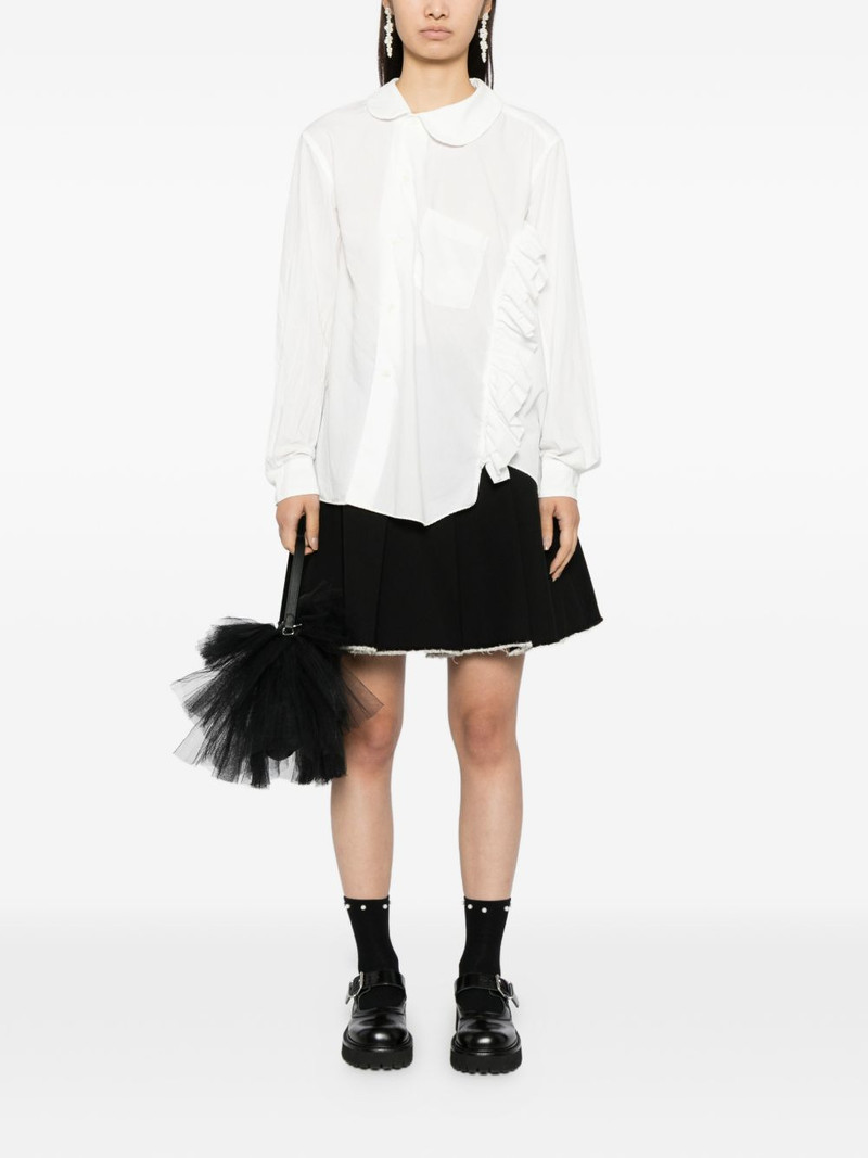 BLACK COMME des GARÇONS asymmetric ruffled shirt outlook