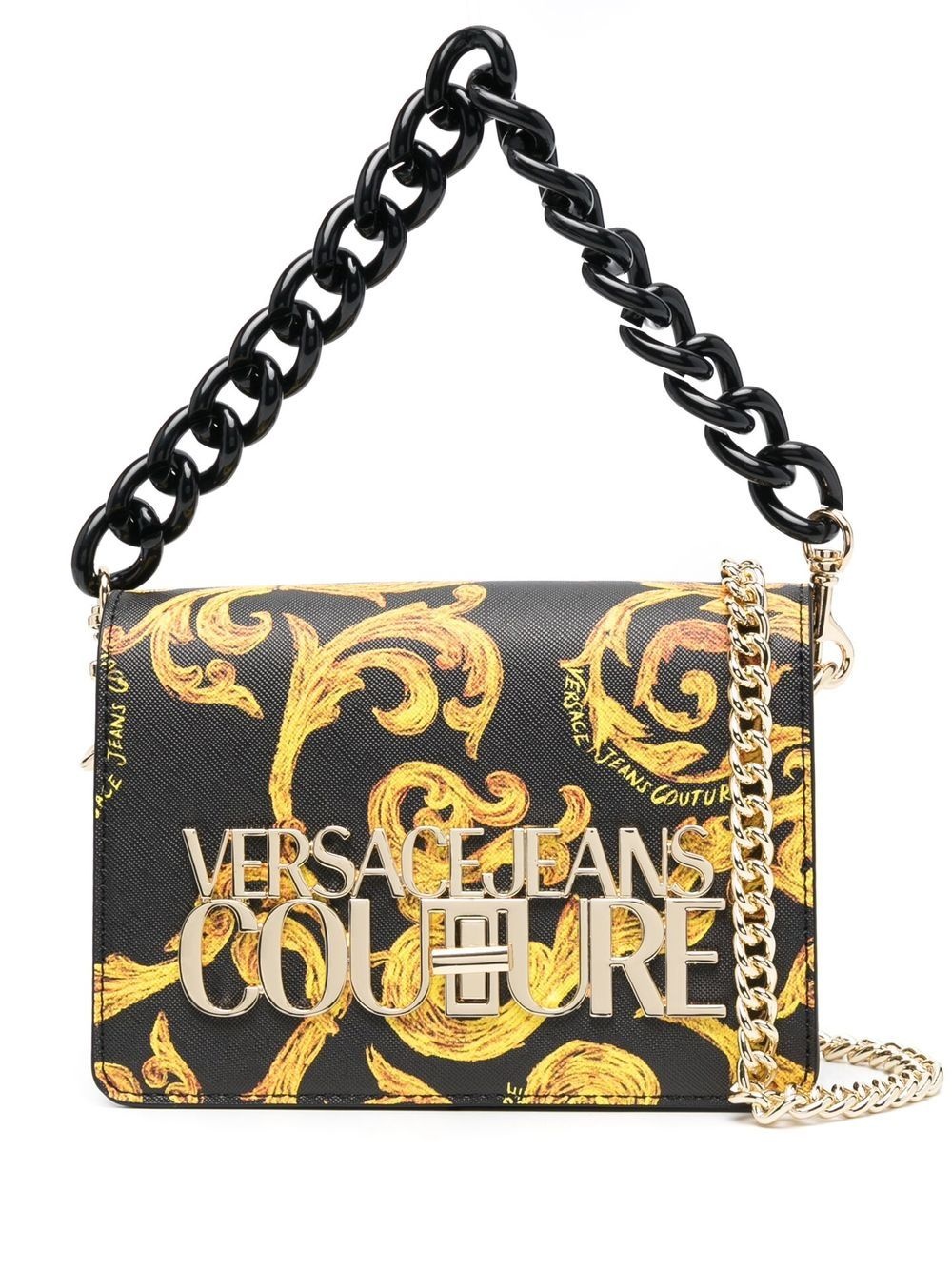 Barocco-print crossbody bag - 1