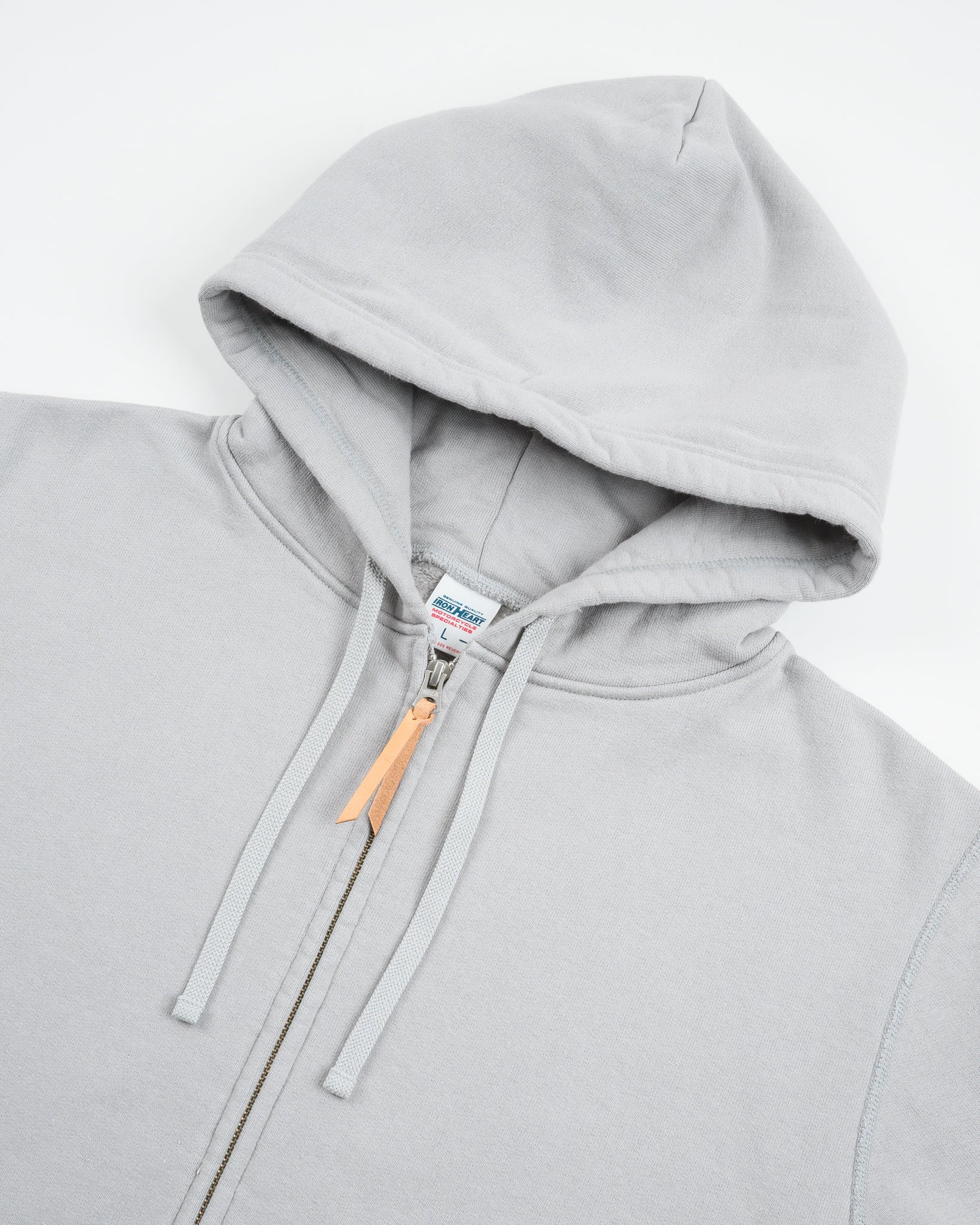 IHSW-10-GRY 14oz Ultra Heavyweight Loopwheel Cotton Zip Up Hoodie - Grey - 6