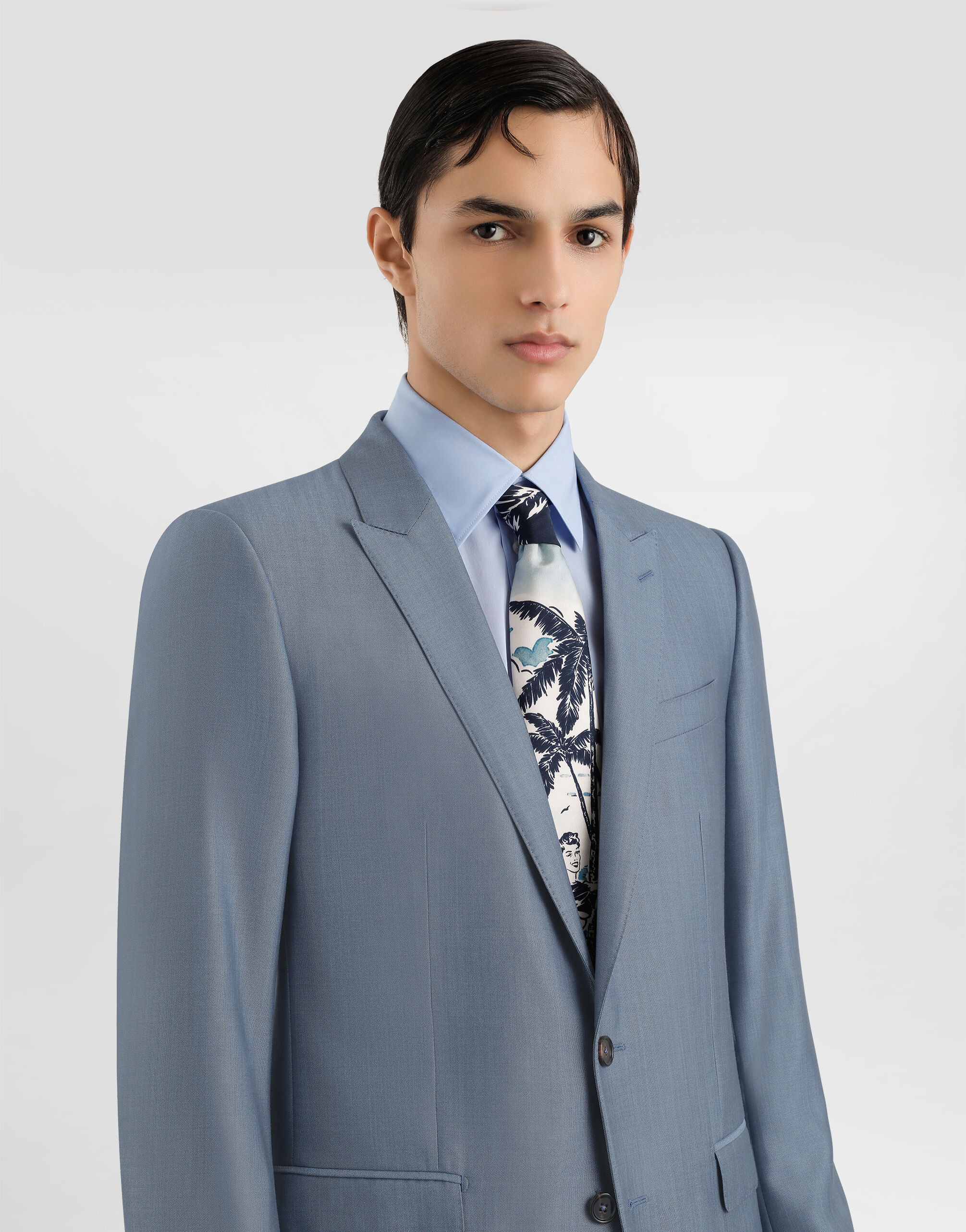 Single-breasted wool and silk  suit - 4