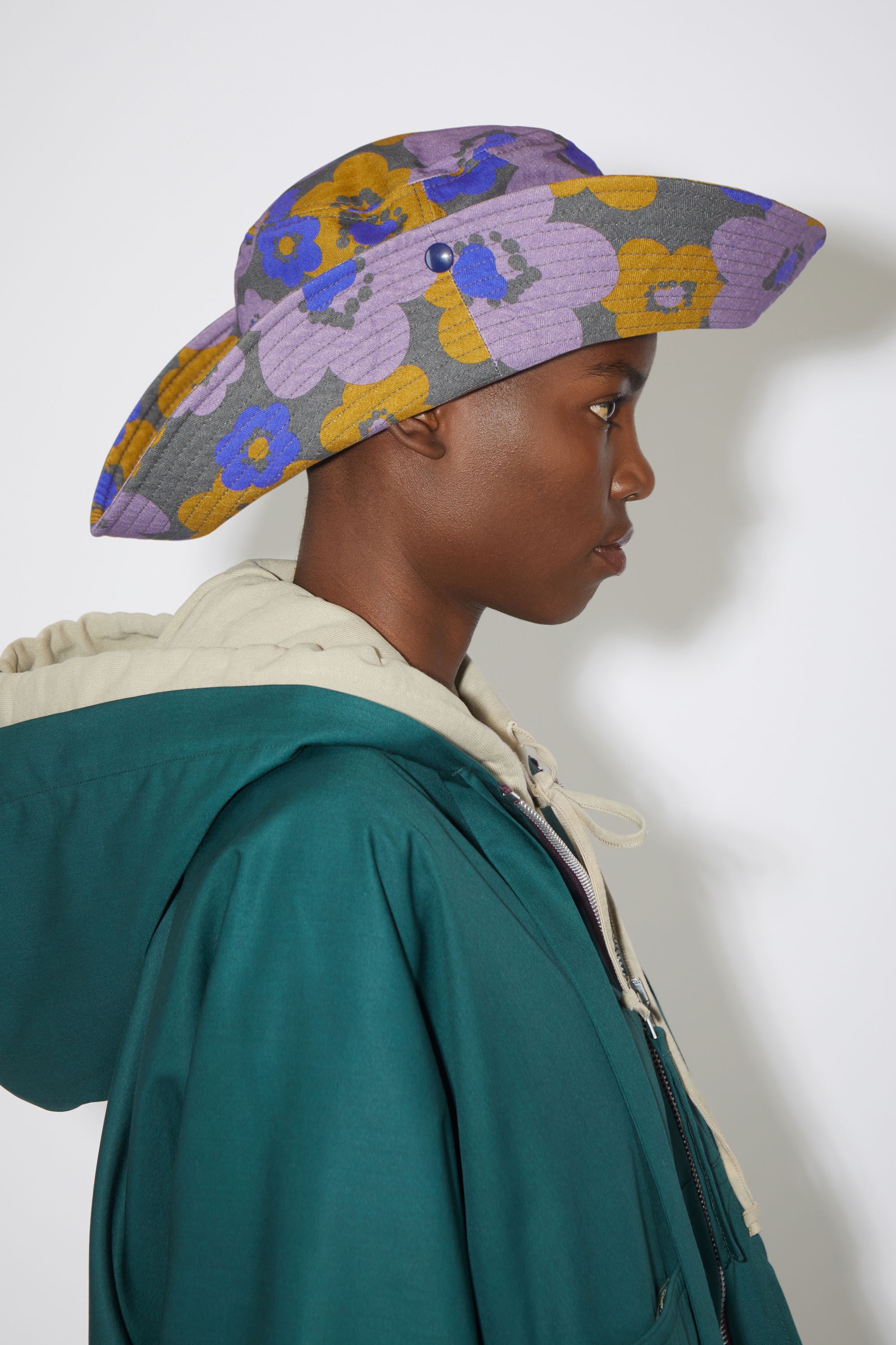 Acne Studios Flower bucket hat - Purple/brown | REVERSIBLE