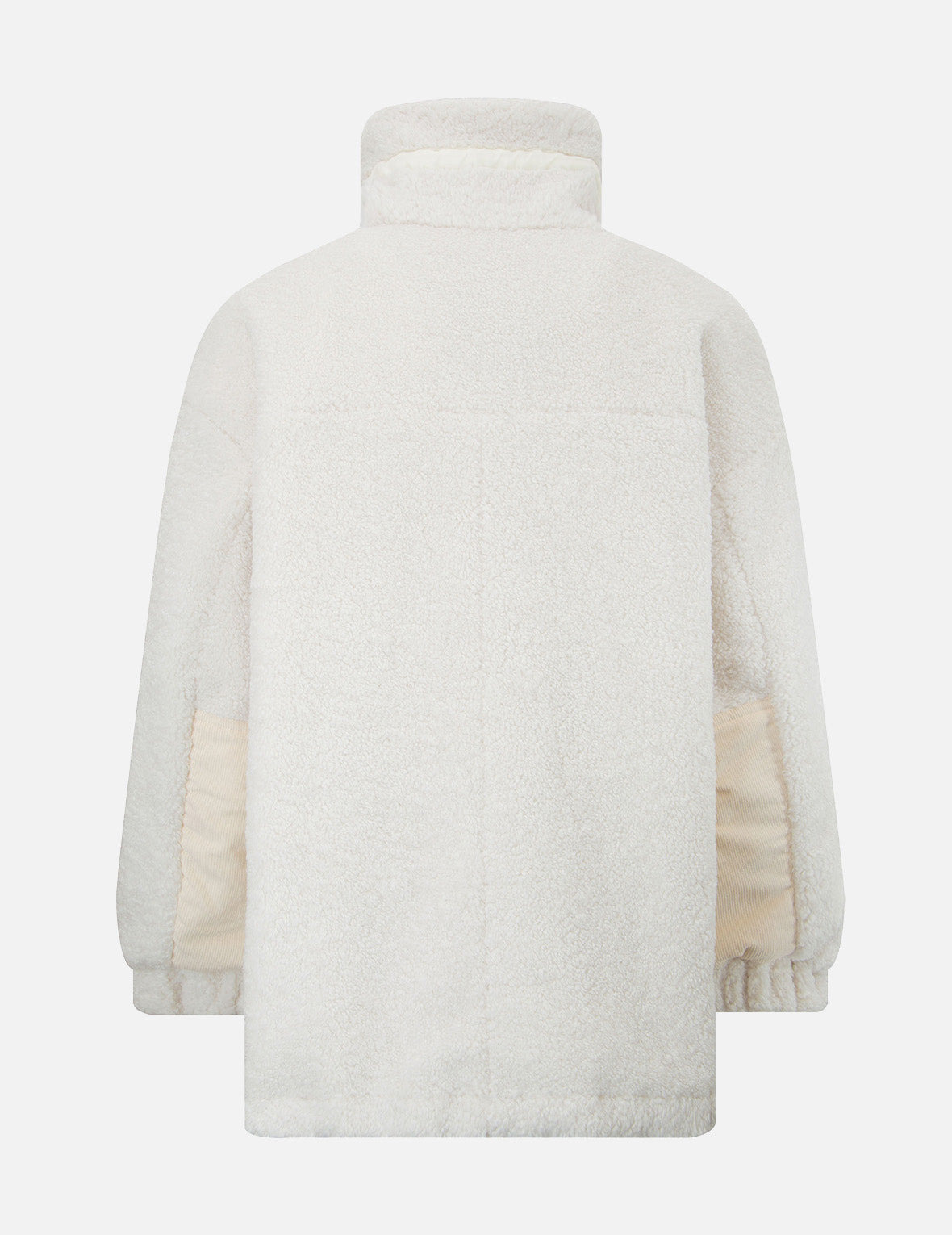 CORDUROY BLOCKED ZIP-UP SHERPA COAT - 2