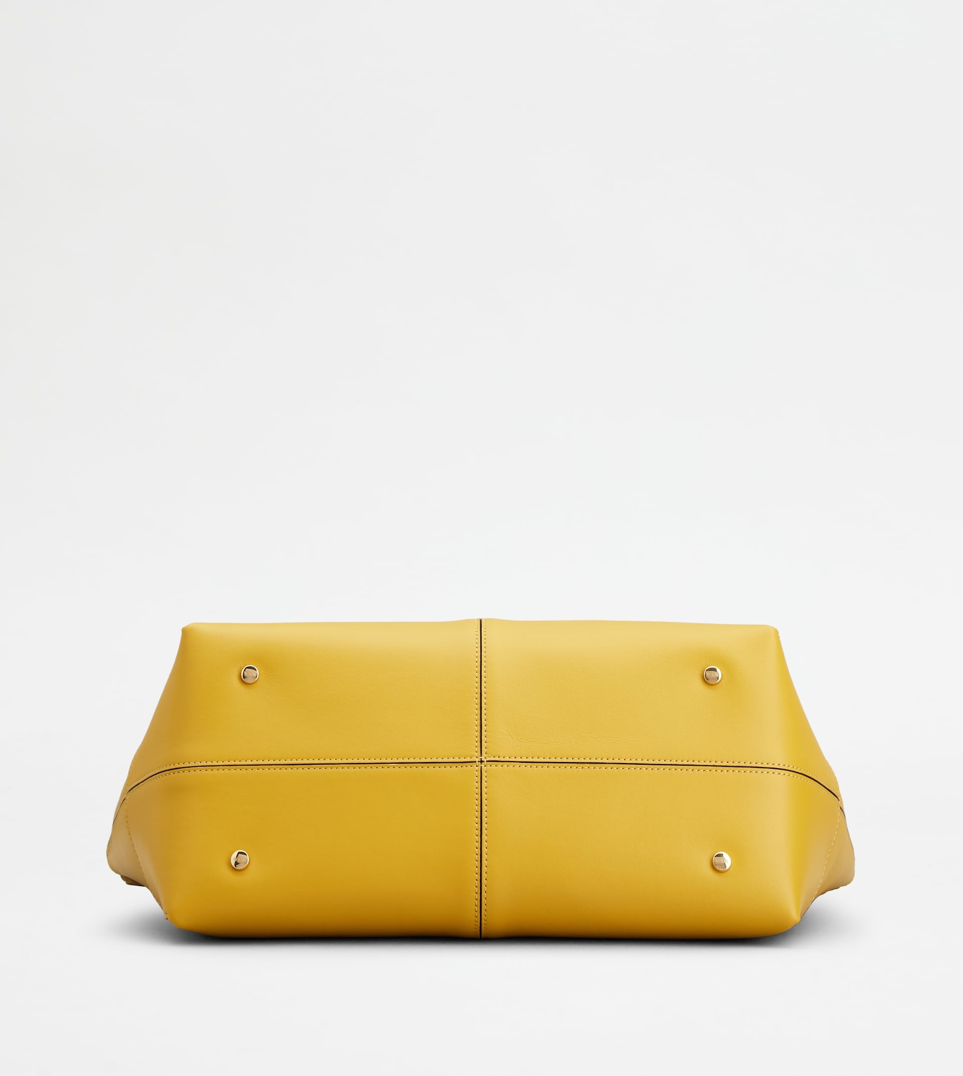 TOD'S DI BAG FOLIO IN LEATHER MEDIUM-SMALL - YELLOW - 4