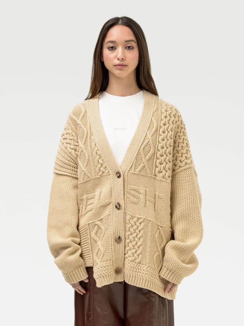 PATCHWORK KNIT CARDIGAN - 4