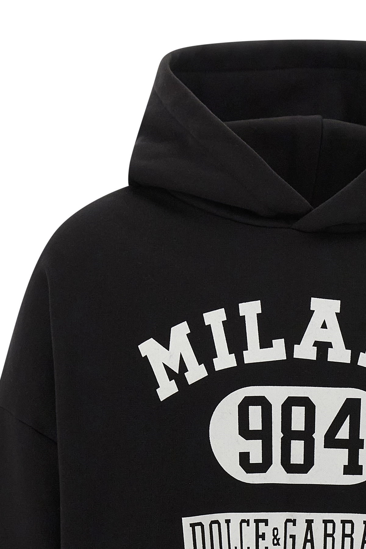 Flocked print hoodie - 4