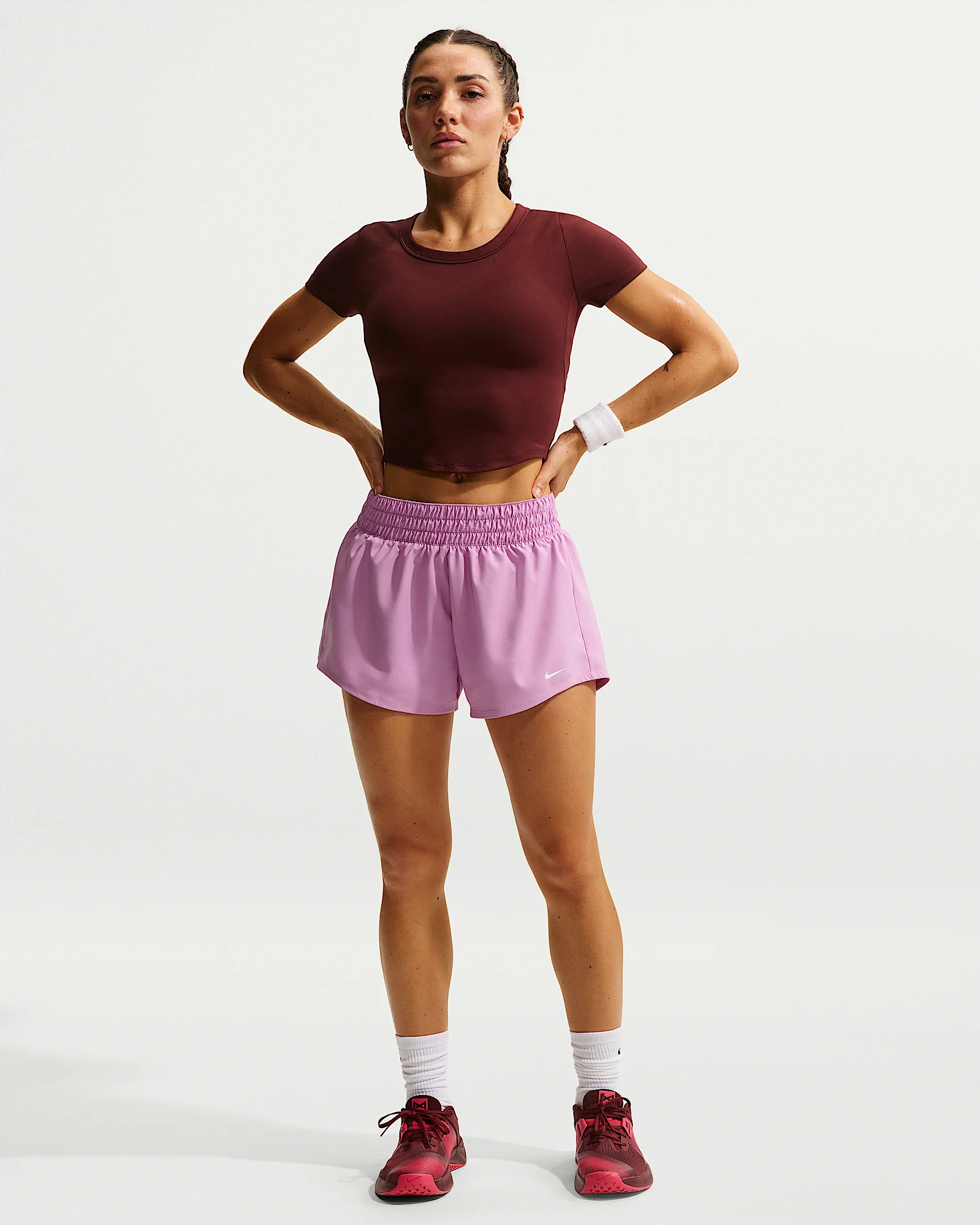 Nike One Women's Dri-FIT Mid-Rise 3" Brief-Lined Shorts - 1