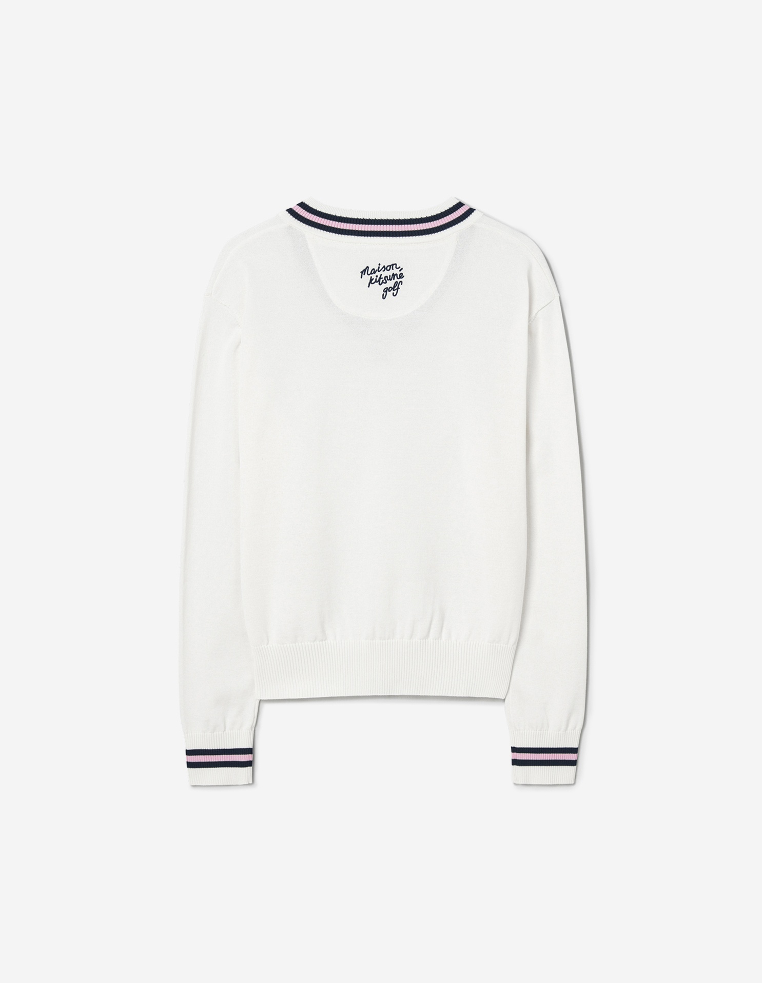 Women Crest Logo Vneck Pullover Sweater - 6