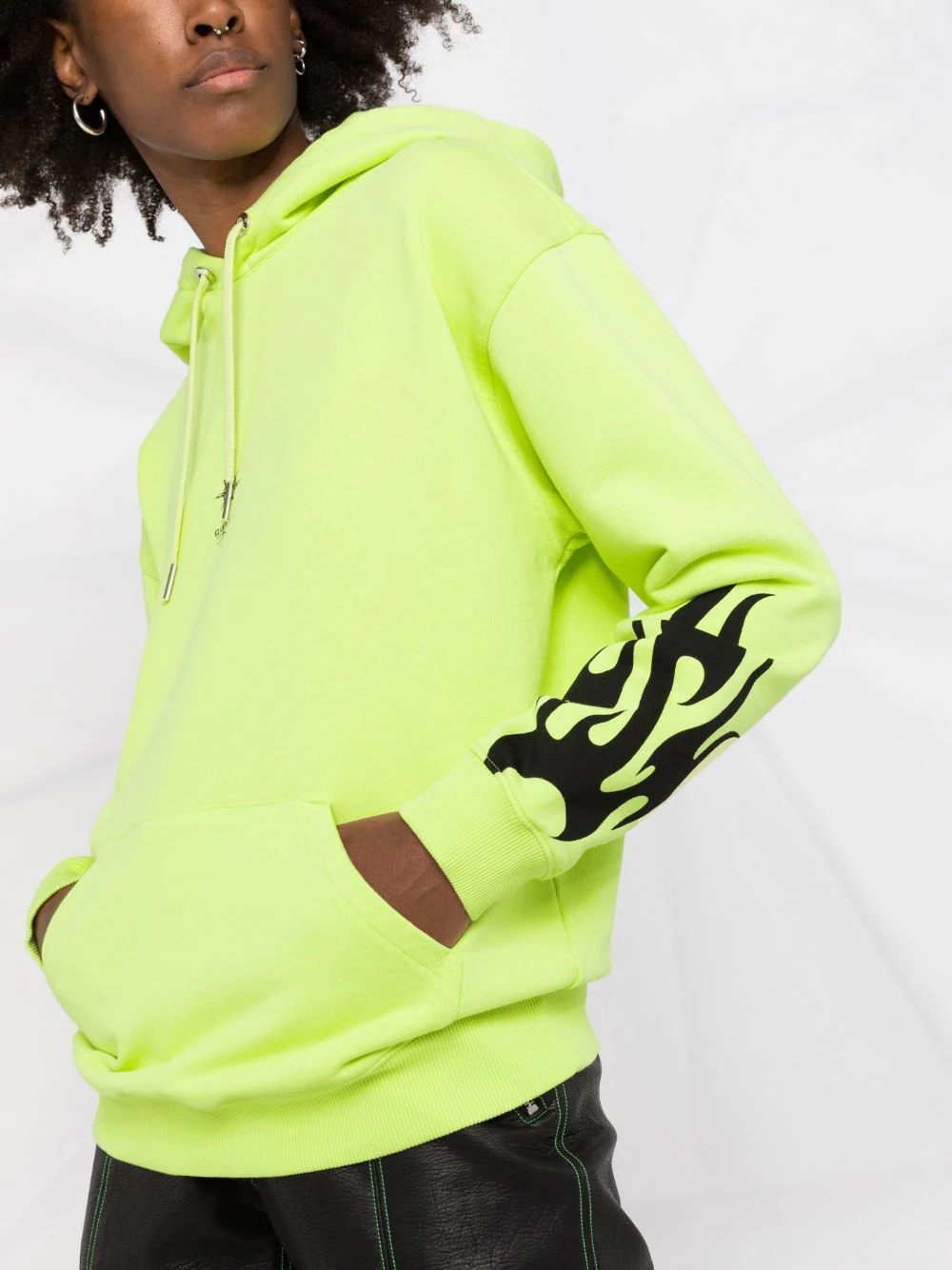 Sacred Heart print drawstring hoodie - 3