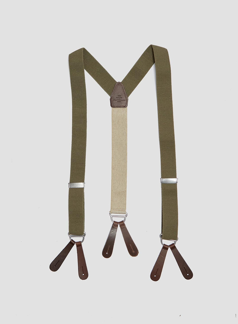 Workwear Braces in Army Green 1