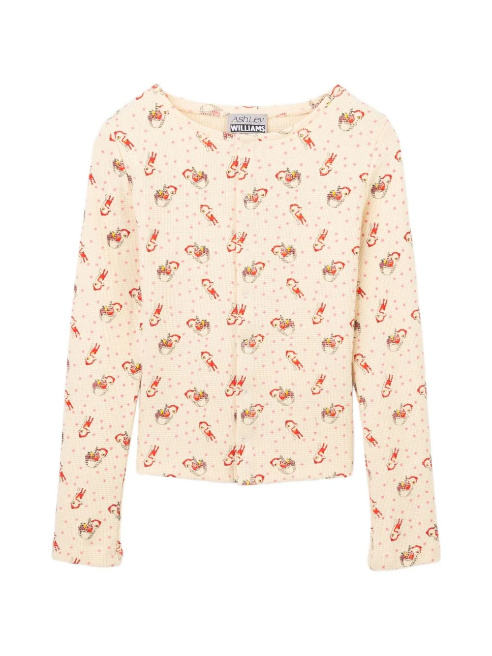 graphic-print cardigan - 1