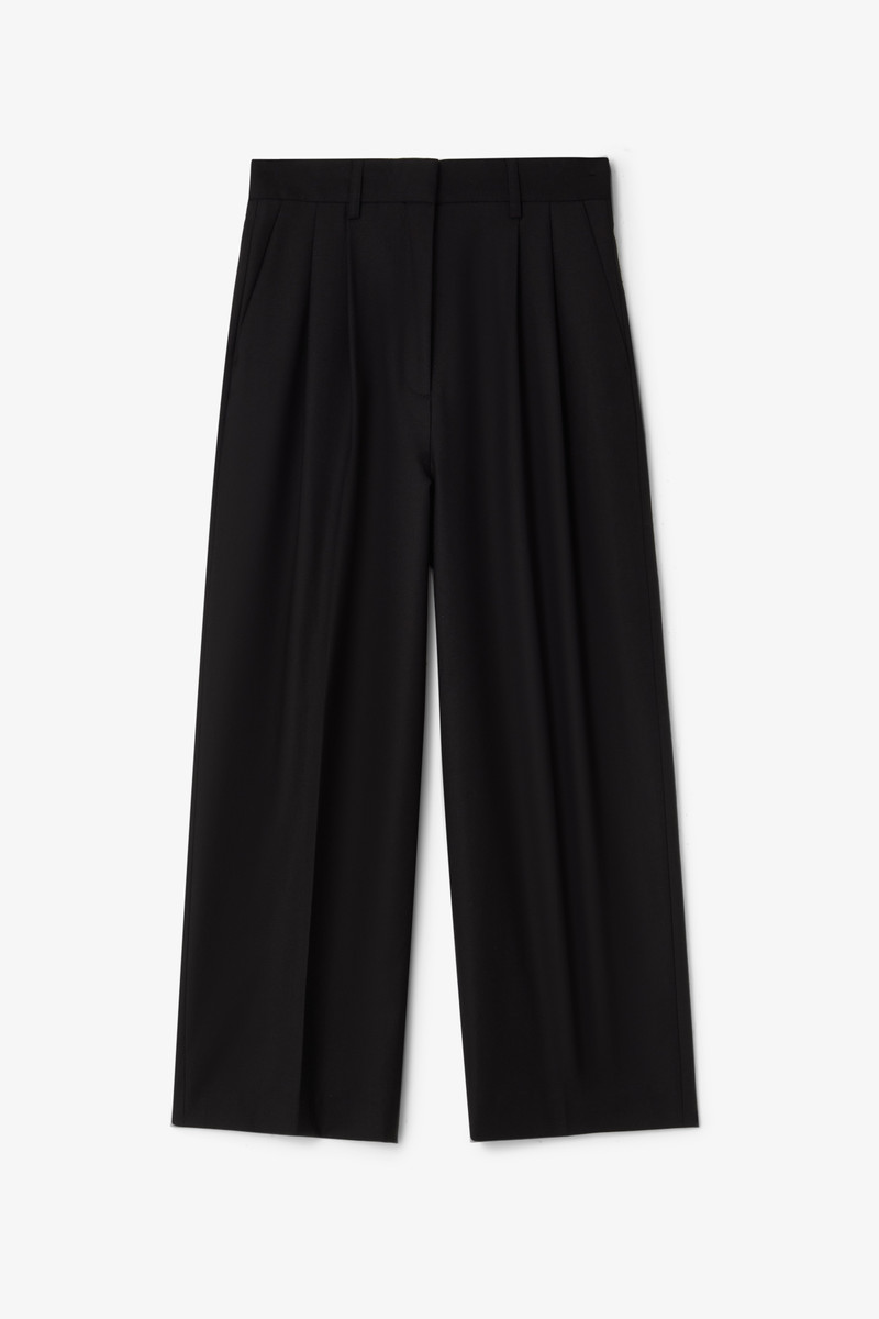 Wide suit trousers cropped 1