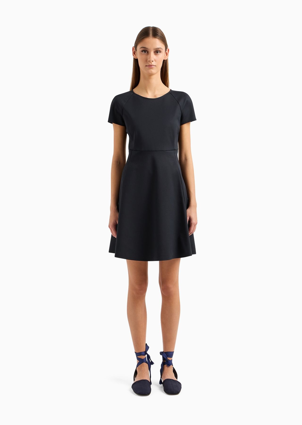 Flared cotton dress with full skirt - 2