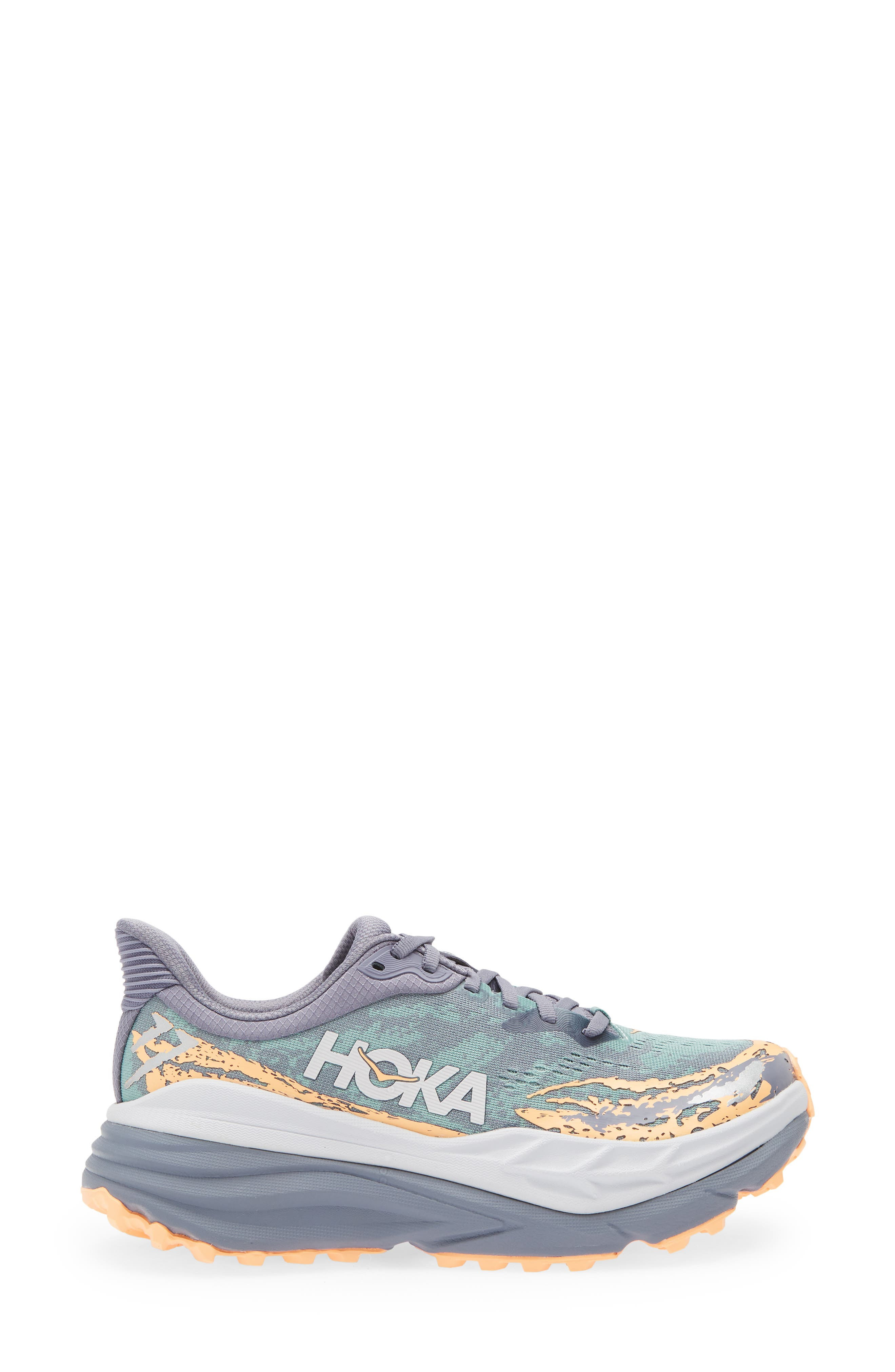 HOKA Stinson ATR 7 Running Shoe in Grey Skies /Pale Tangerine at Nordstrom - 3