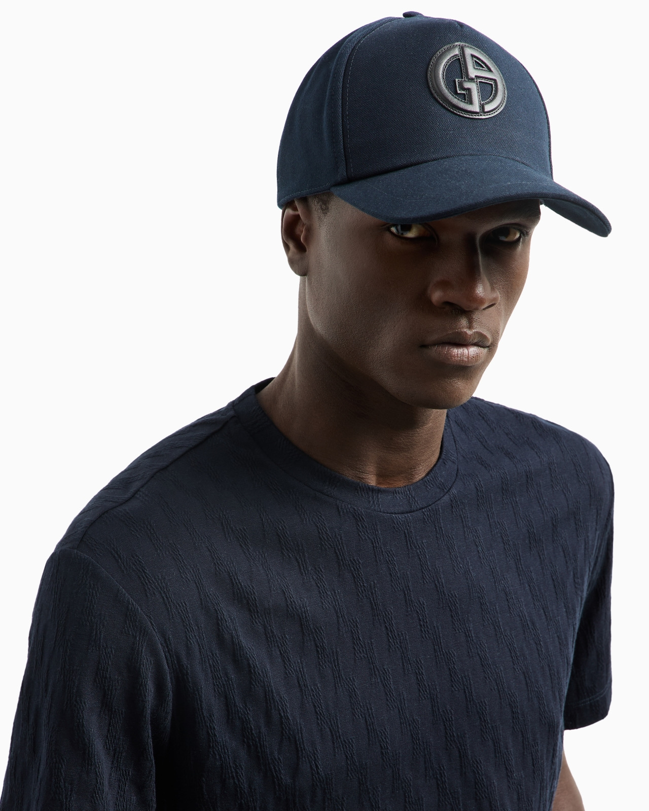 COTTON BASEBALL CAP WITH LEATHER LOGO - 3