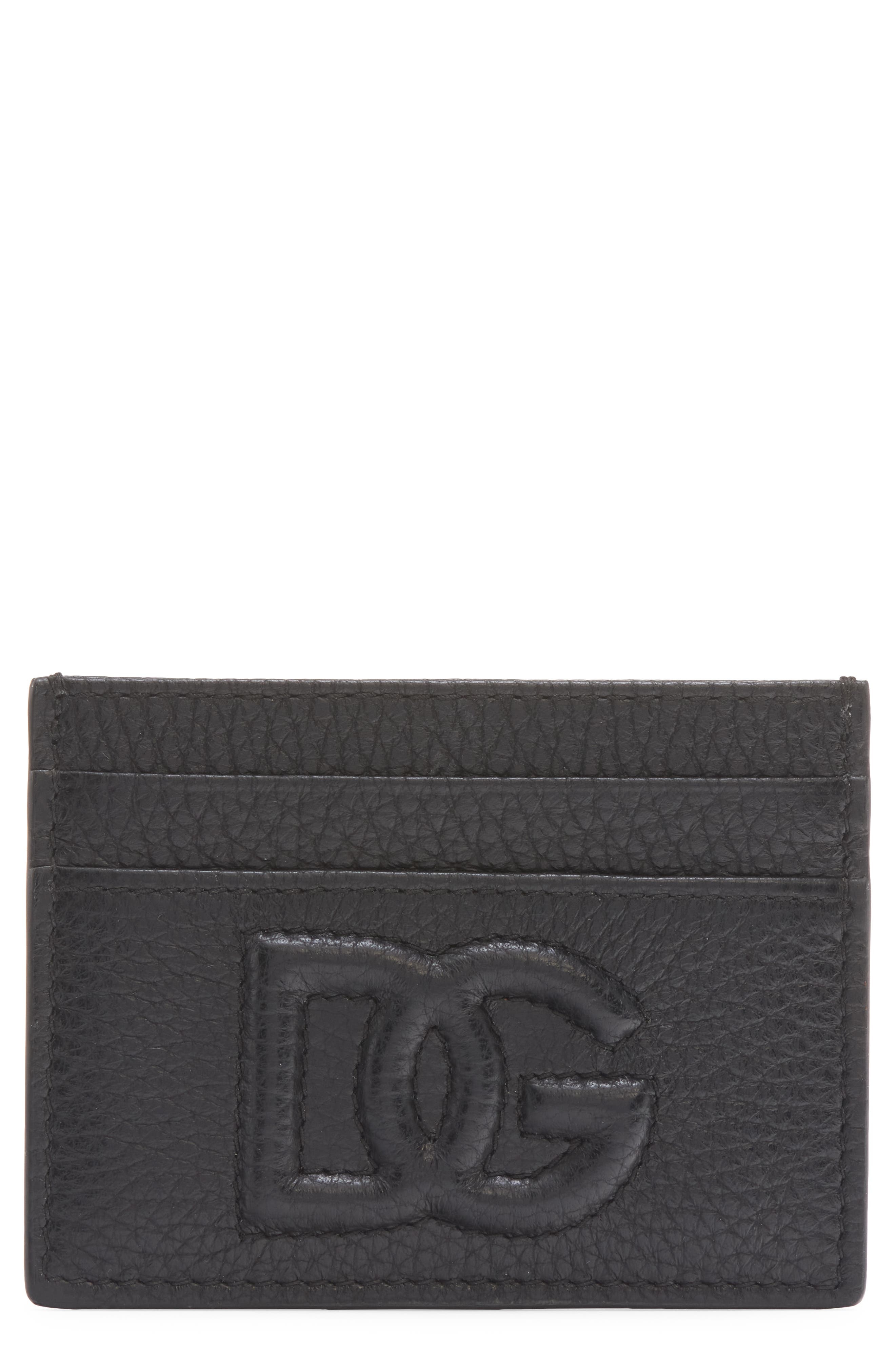 DG Puffy Logo Leather Card Case - 1