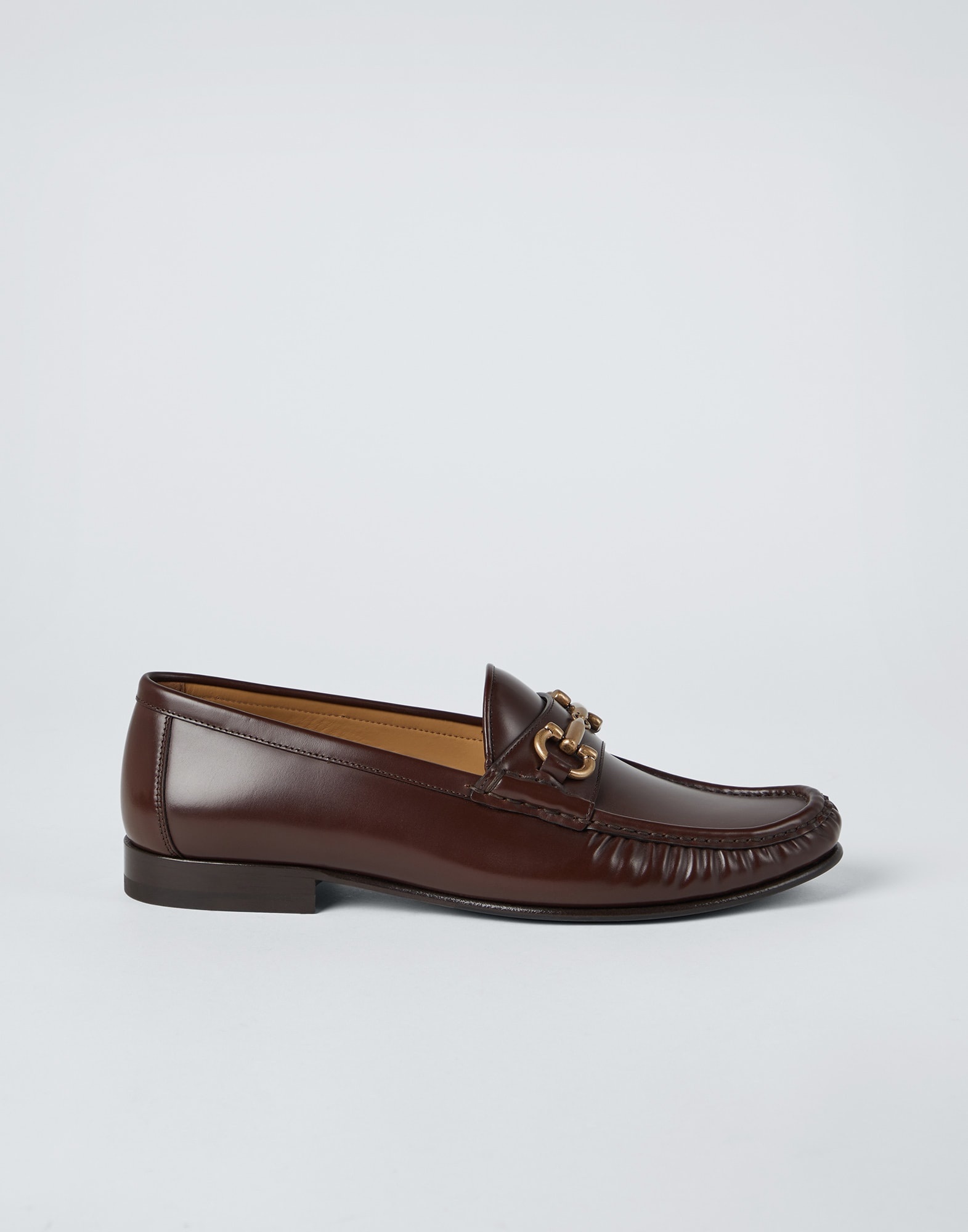 Aged calfskin loafers with bit - 5