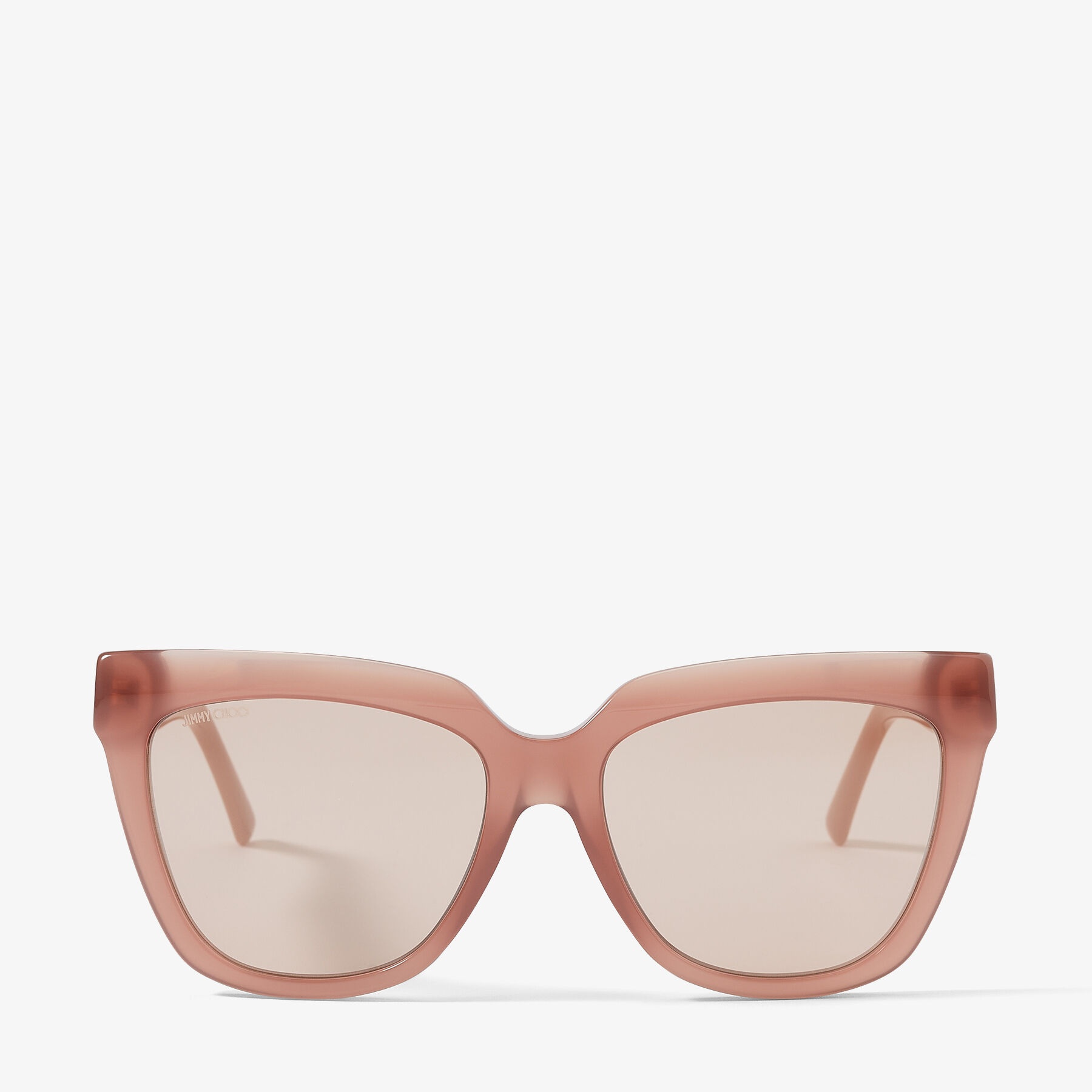 Julieka
Opal-Nude Square-Frame Sunglasses with JC Emblem and Studs - 1