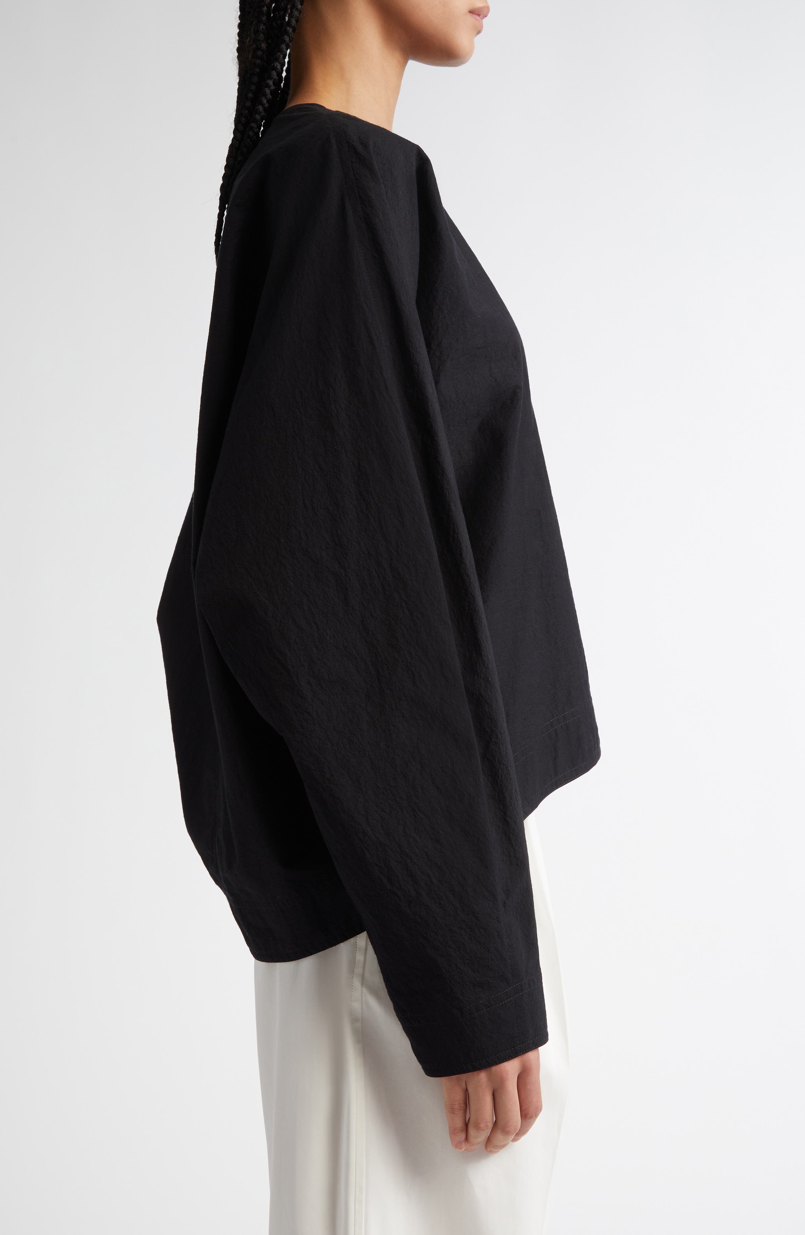 TOTEME Balloon Sleeve Top in Black at Nordstrom - 4