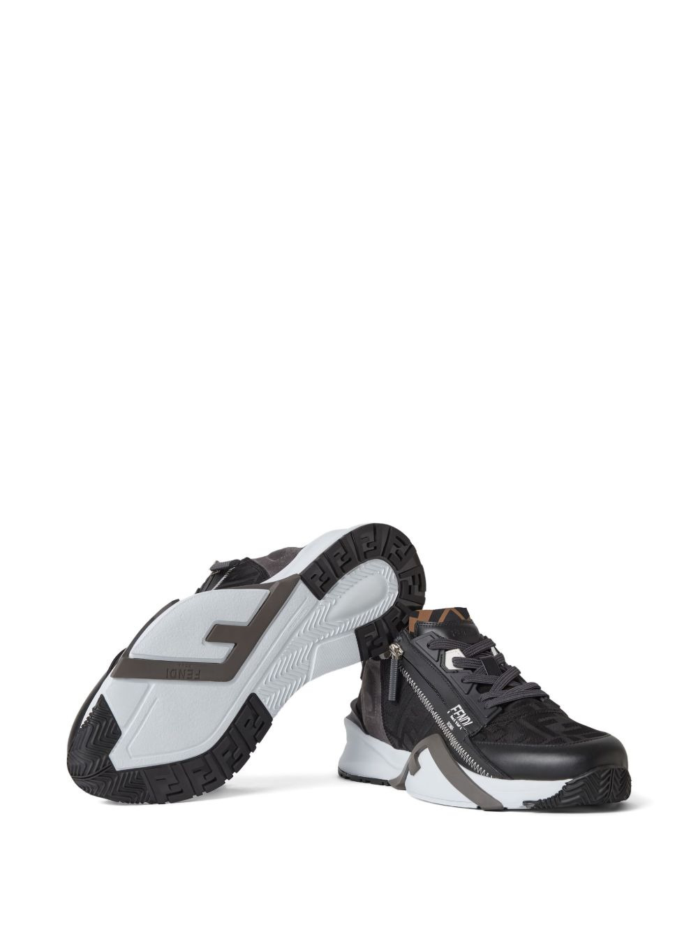zip-detail sneakers - 3