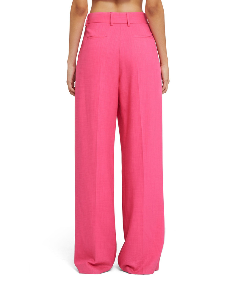 MSGM Coarse viscose tailored pants with straight legs outlook